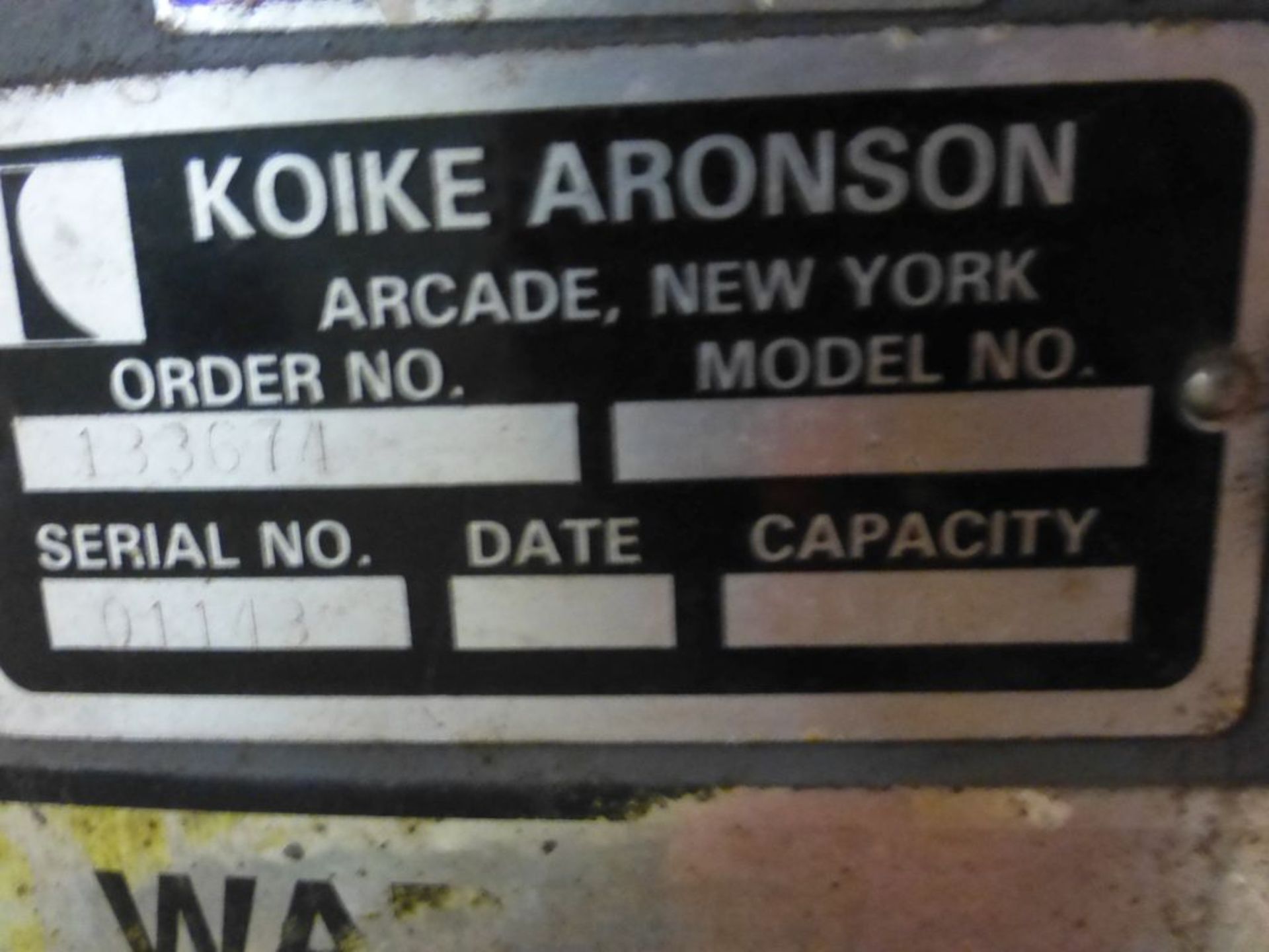 Koike Aronson Powered Positioning Trunion | 1,500 Lb. Capacity; 3 KW Servo Motor - Image 8 of 11