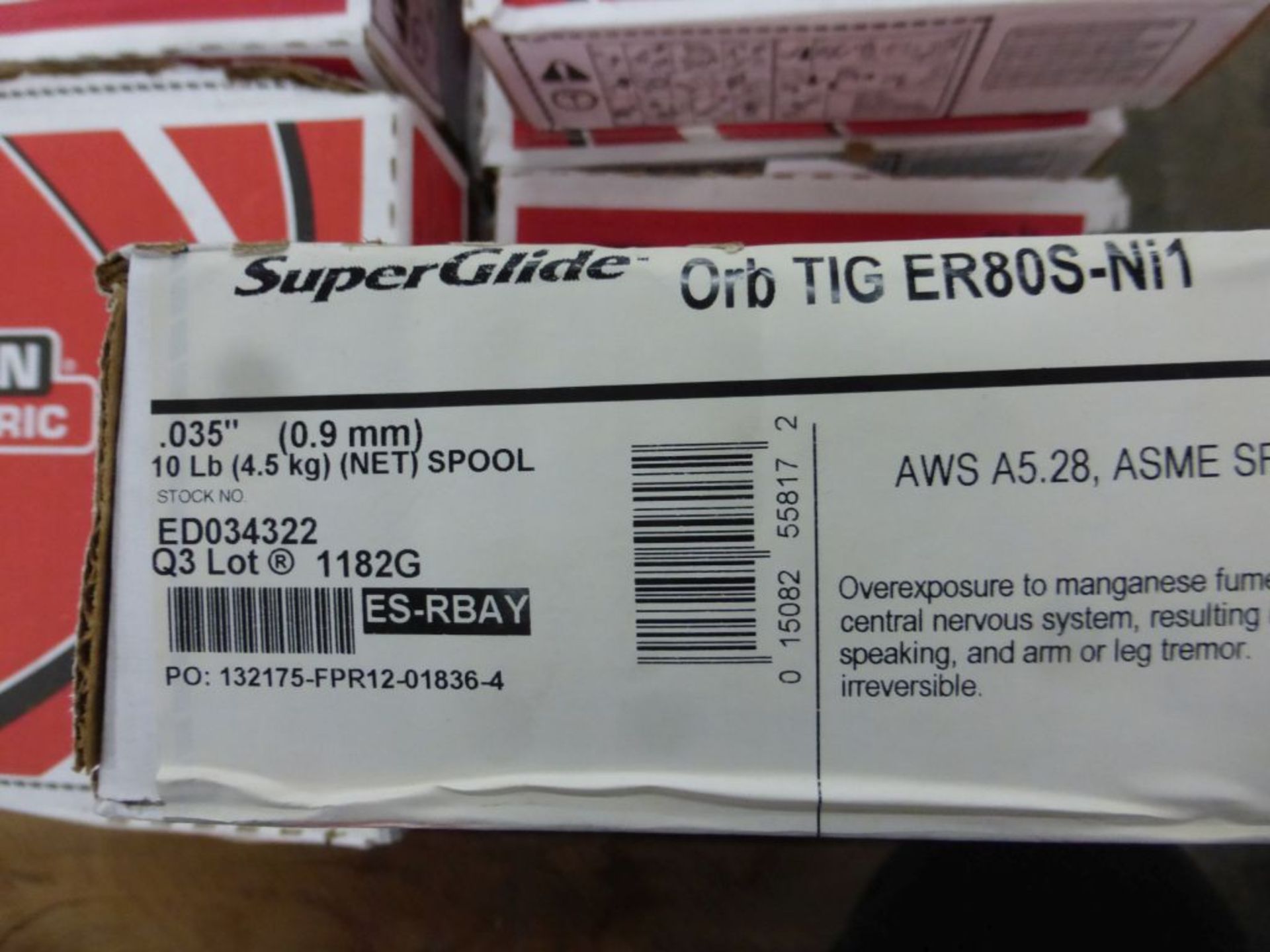 Lot of (24) Spools of Lincoln Electric Super Glide ORB RIG ER801-Ni1 Welding Wire | Model No. - Image 8 of 11