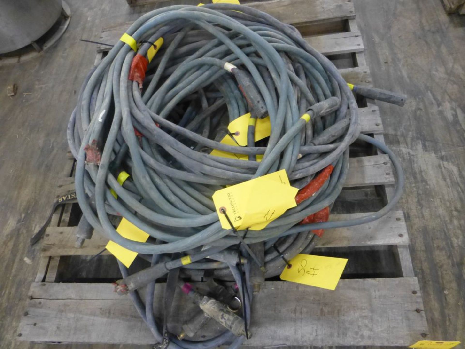 Lot of (10) 50' Welding Leads | 362 lbs; Majority are 2/0