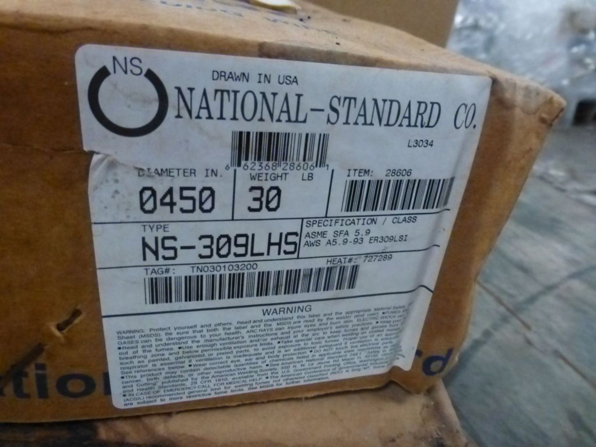 Lot of (8) Spools of National Standard Satin Glide Stainless Steel Welding Wire | Type: NS-309LHS; - Image 5 of 5