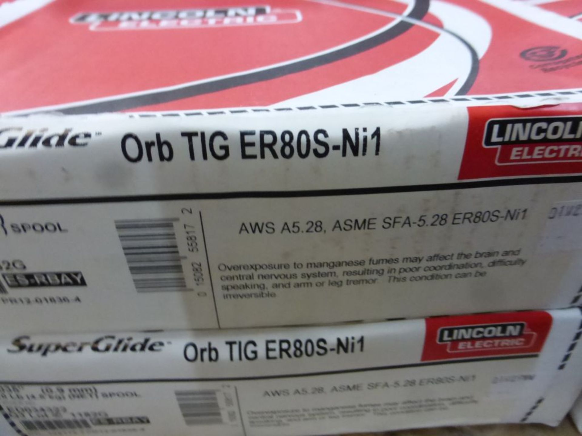 Lot of (24) Spools of Lincoln Electric Super Glide ORB RIG ER801-Ni1 Welding Wire | Model No. - Image 6 of 8