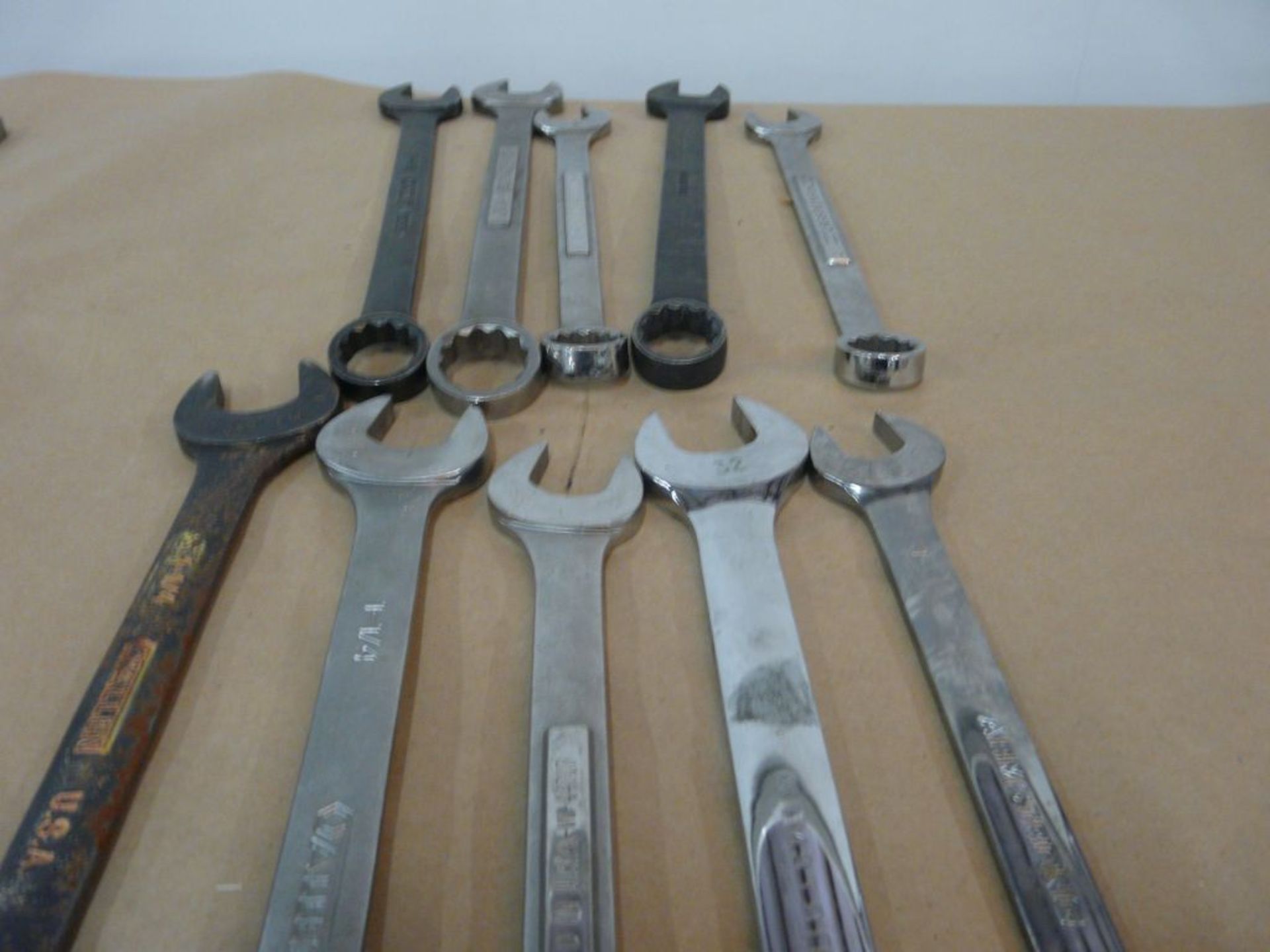 Lot of (10) Assorted Combination Wrenches | Sizes Include:; 1-1/8"; 1-1/4"; 1"