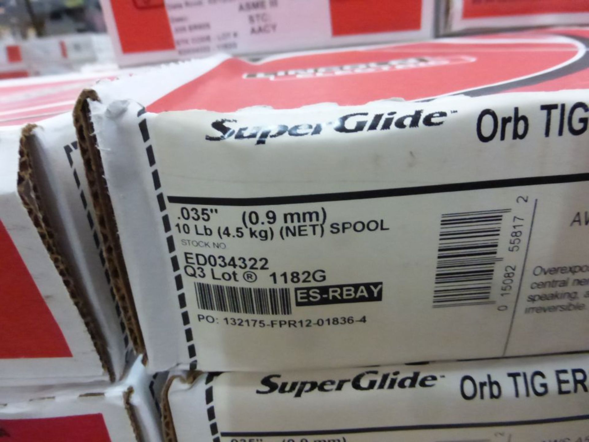 Lot of (24) Spools of Lincoln Electric Super Glide ORB RIG ER801-Ni1 Welding Wire | Model No. - Image 5 of 8