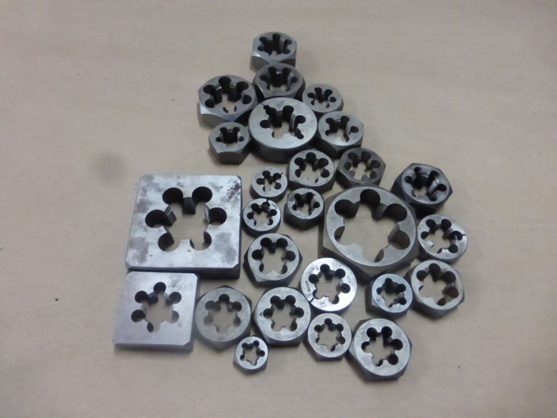 Lot of (26) Assorted Dies | Sizes Include:; 3/4"; 1-1/8"; 1"
