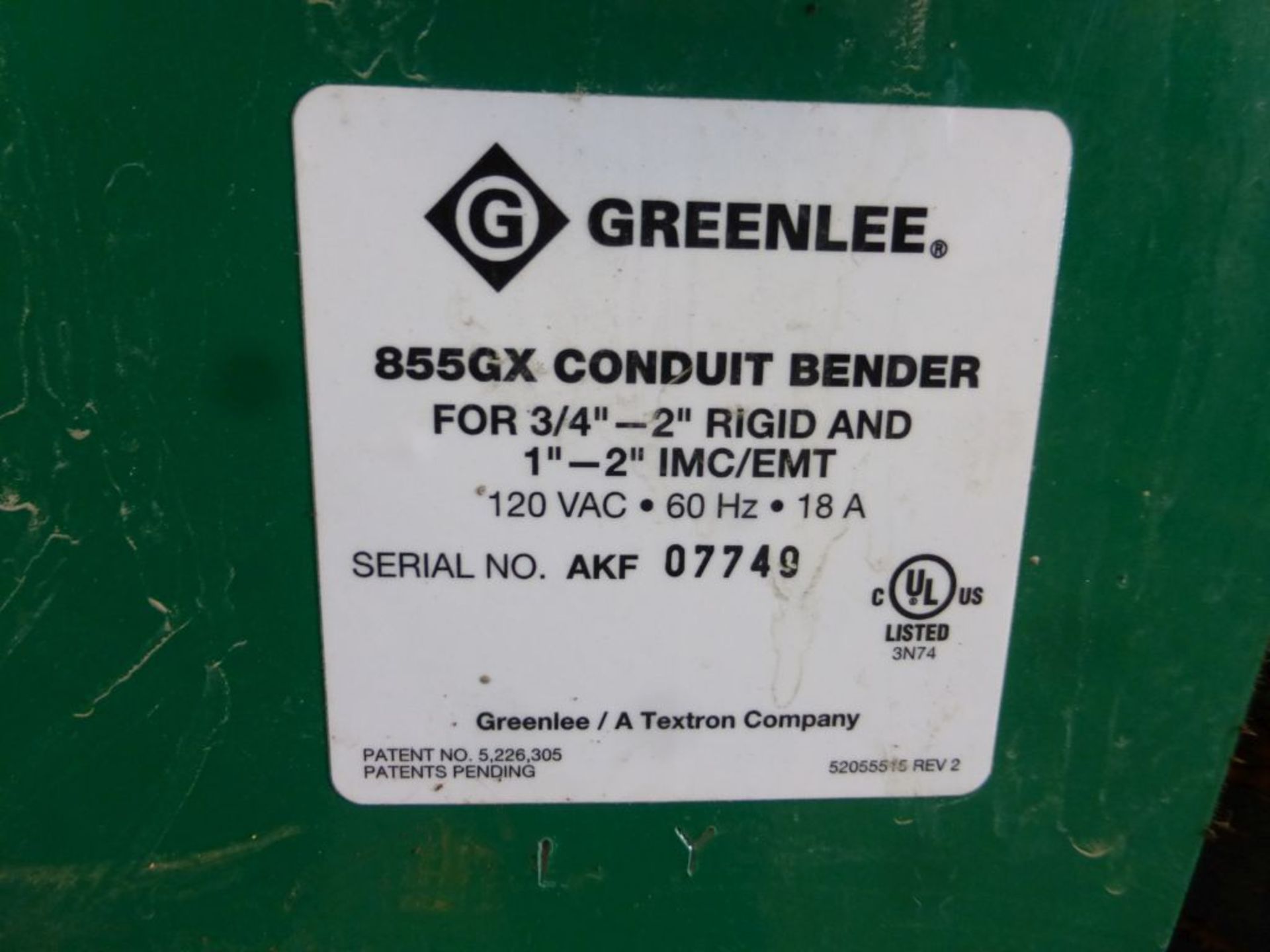 Greenlee 855GX Intellibender Electric Pipe Bender | 120V - Image 12 of 16