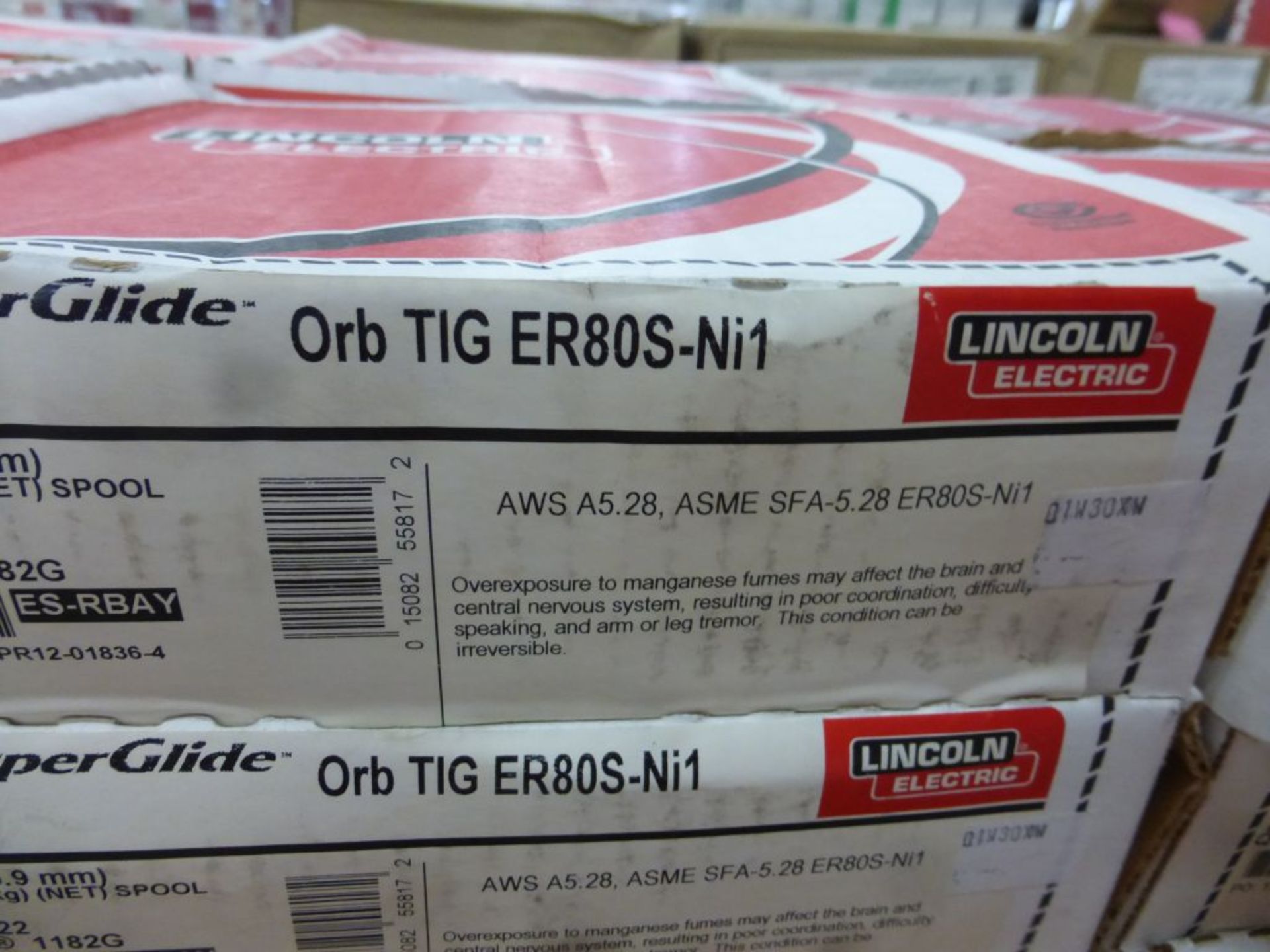 Lot of (24) Spools of Lincoln Electric Super Glide ORB RIG ER801-Ni1 Welding Wire | Model No. - Image 6 of 11