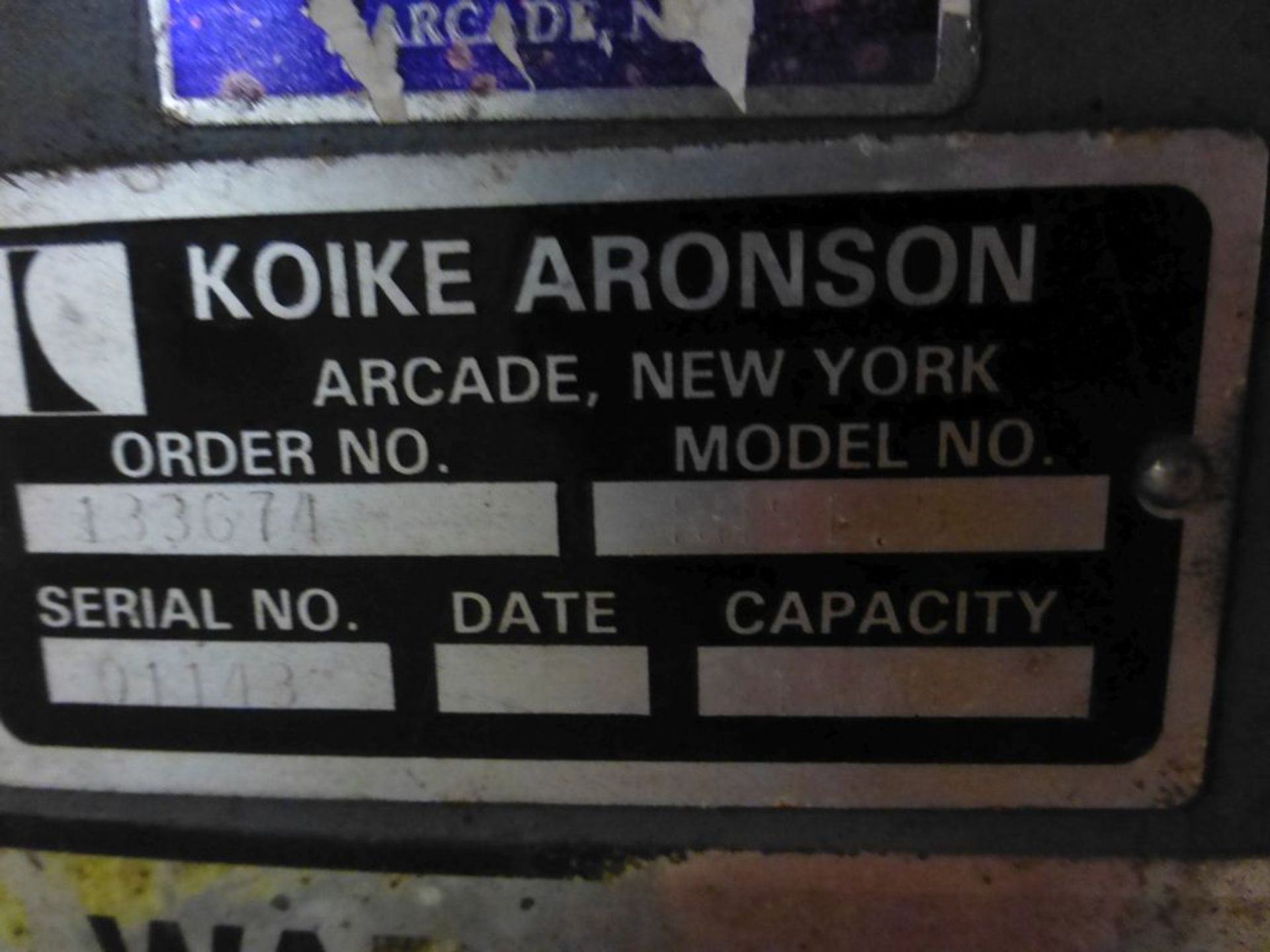 Koike Aronson Powered Positioning Trunion | 1,500 Lb. Capacity; 3 KW Servo Motor - Image 9 of 11