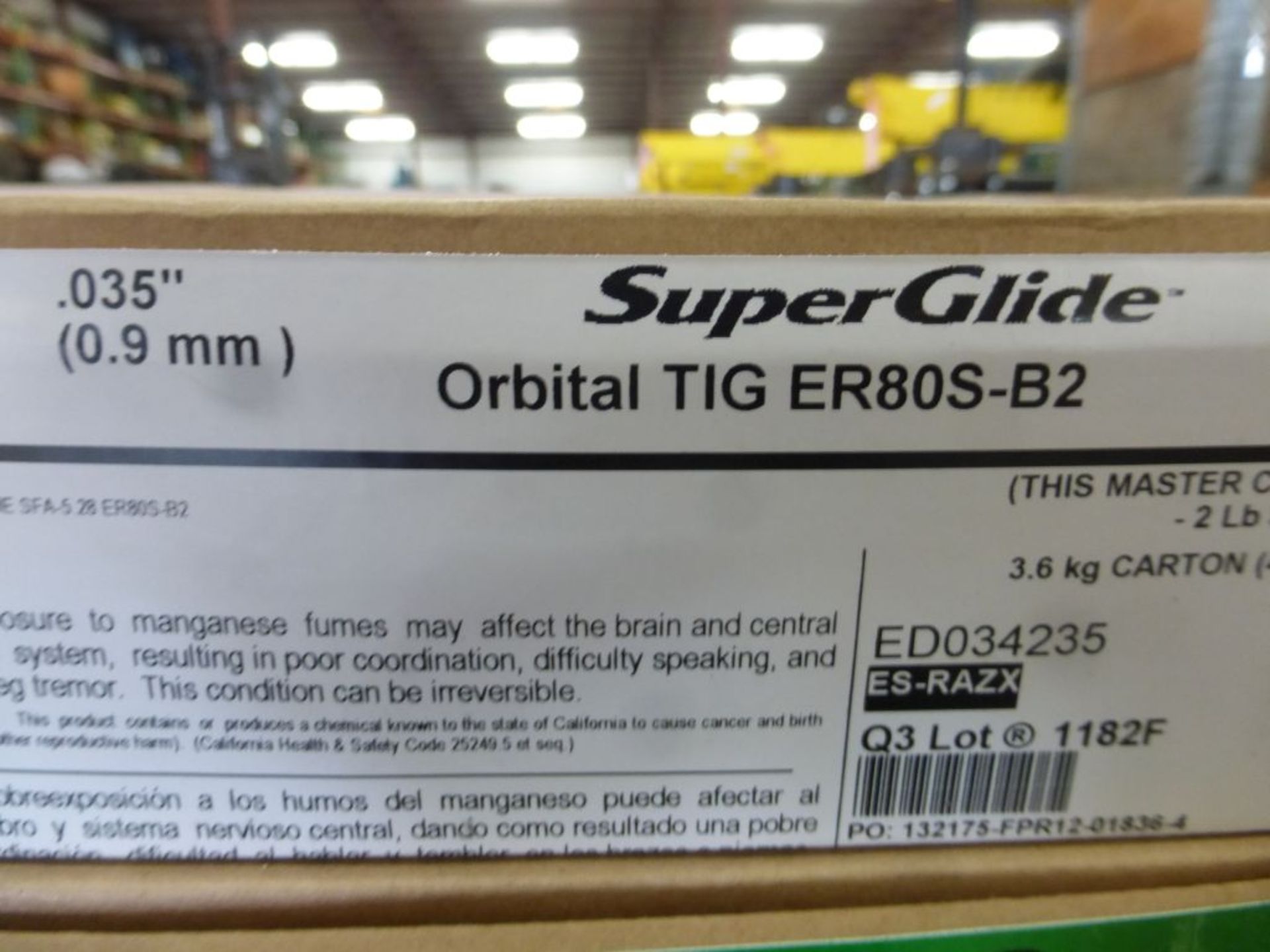 Lot of (45) Boxes of Lincoln Electric Super Glide Orbital TIG ER80S-B2 Welding Wire | Model No. - Image 7 of 14