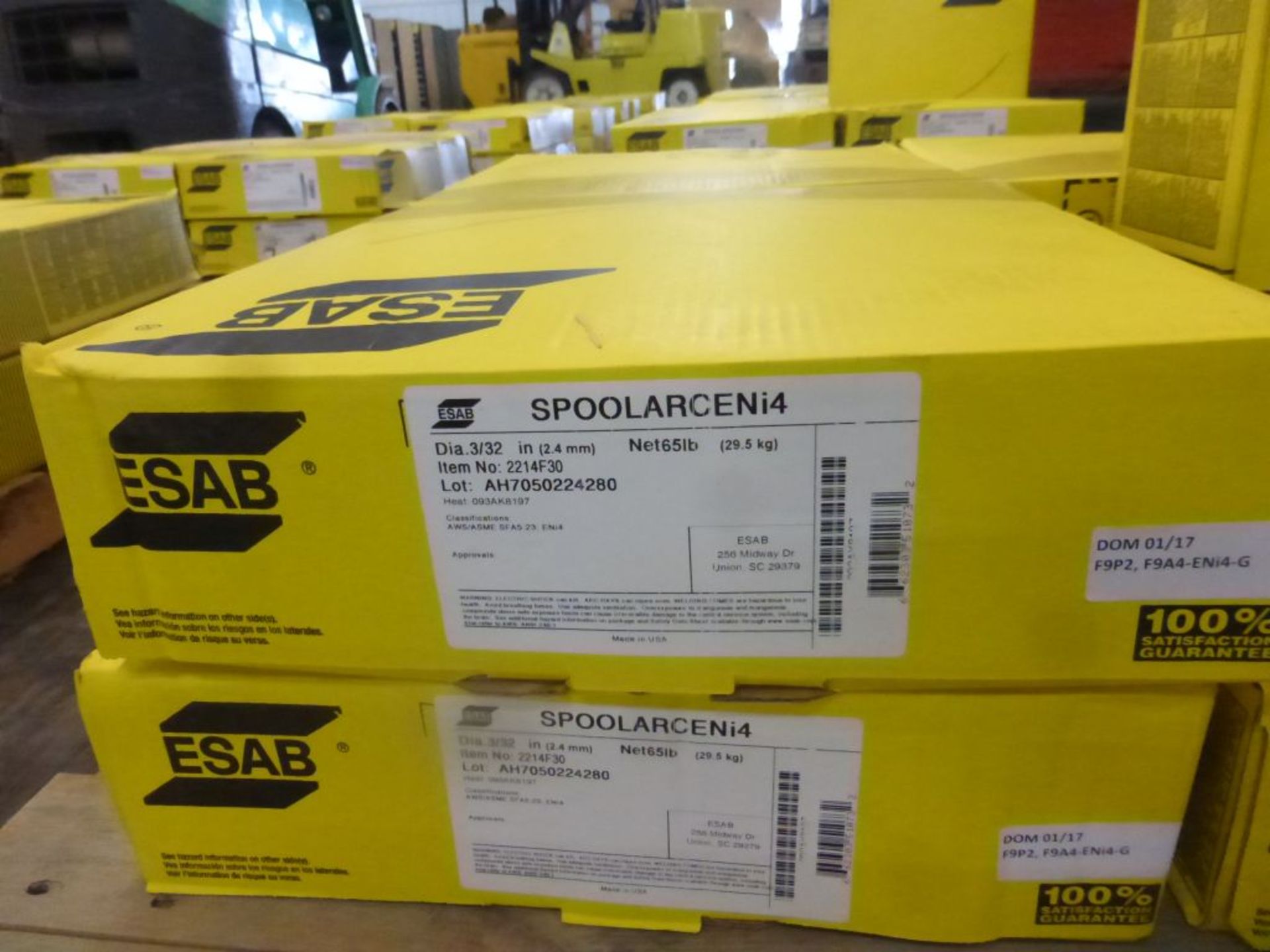 Lot of (8) Boxes of ESAB Welding Wire | SPOOLARCENi4; Item No. 2214F30; Diameter: 3/32"; 65 lbs - Image 11 of 13