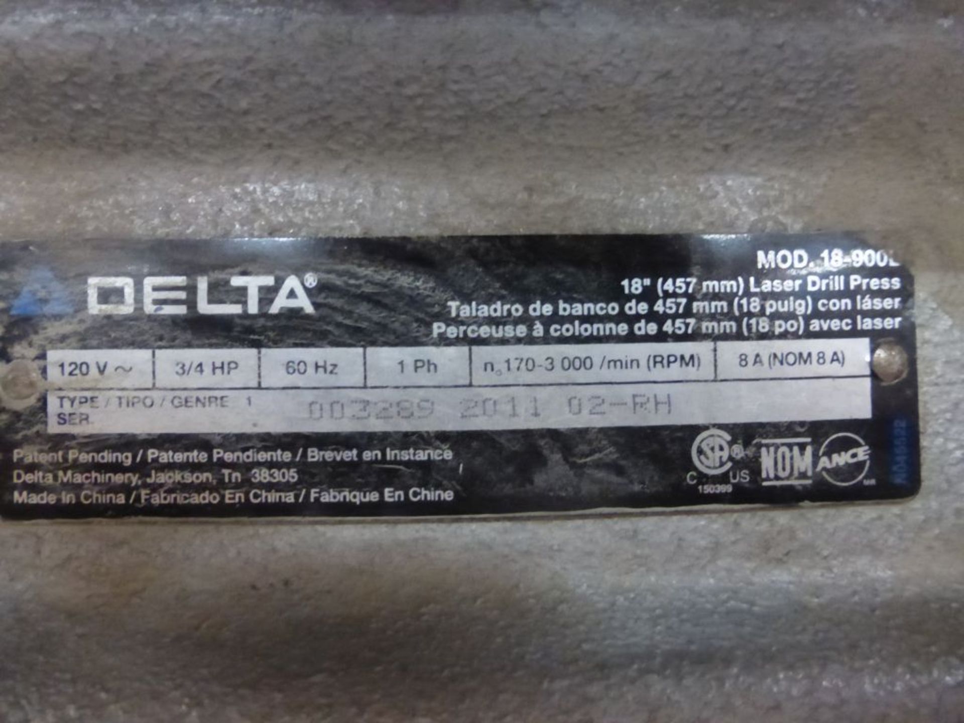 Delta 18-900L Floor Drill Press | 120V; 1PH - Image 10 of 10