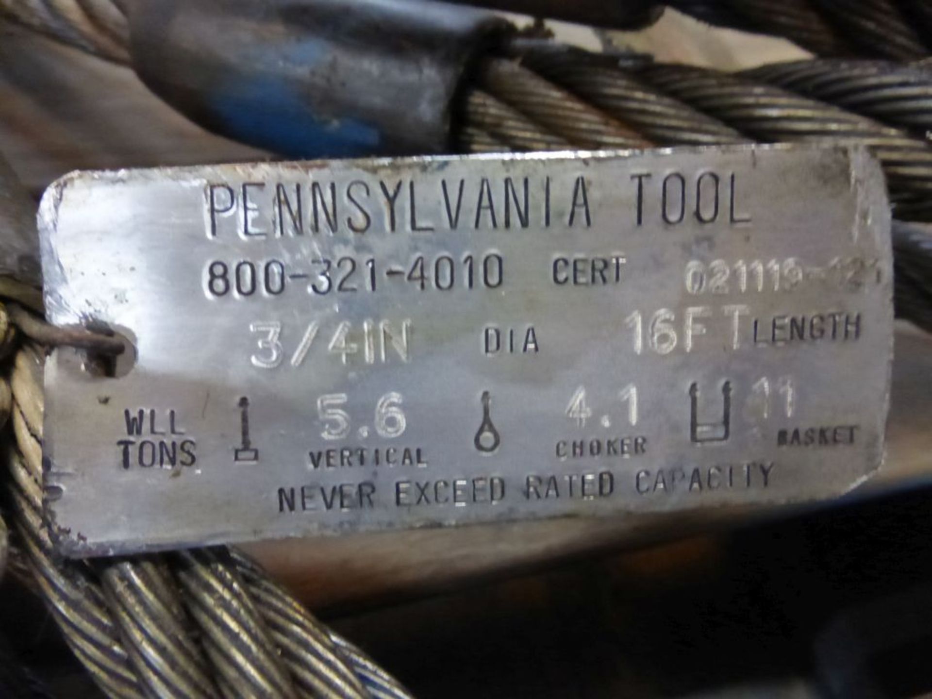 Lot of Pennsylvania Tool Wire Rope - Image 8 of 9