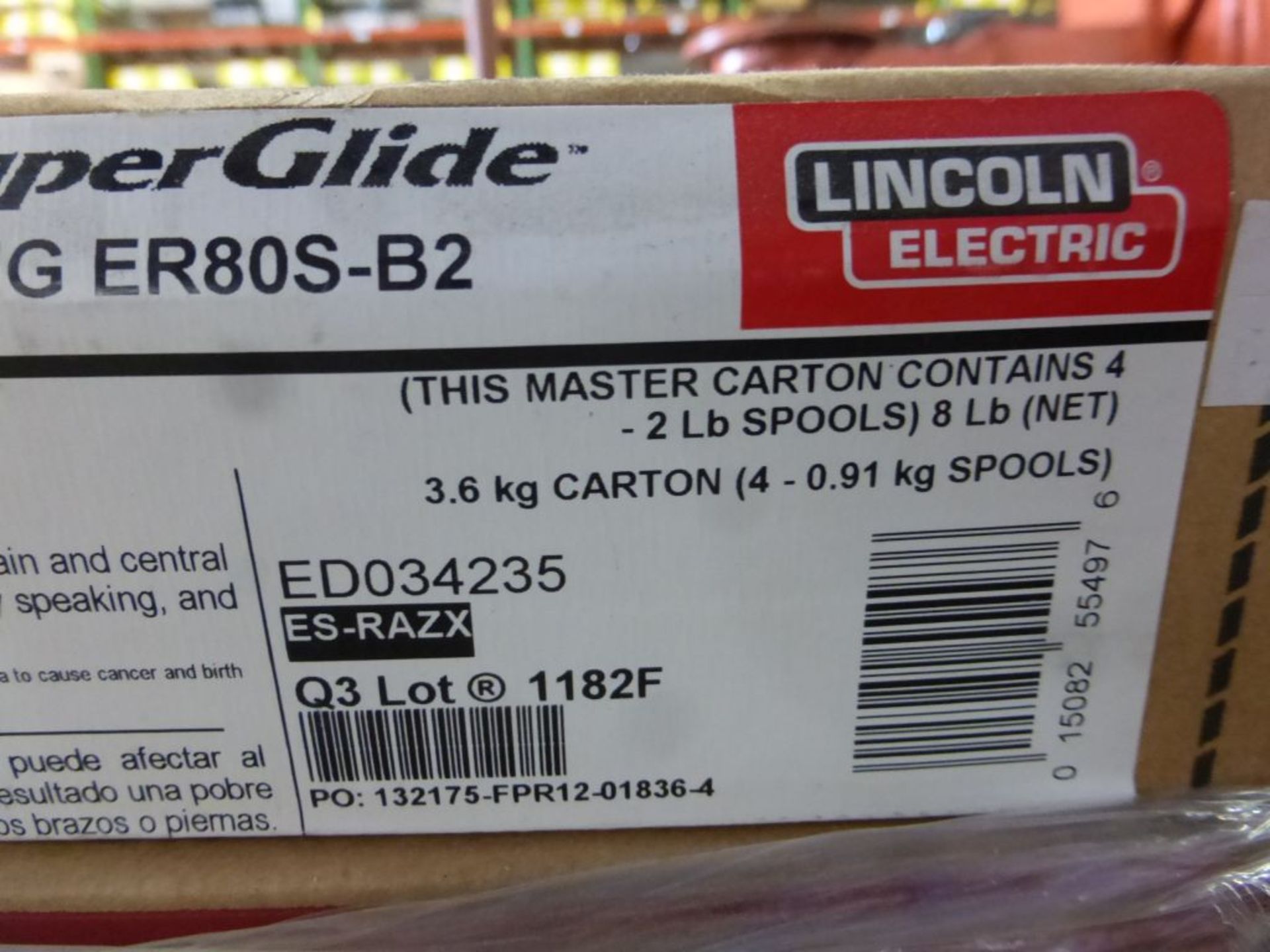 Lot of (45) Boxes of Lincoln Electric Super Glide Orbital TIG ER80S-B2 Welding Wire | Model No. - Image 11 of 14