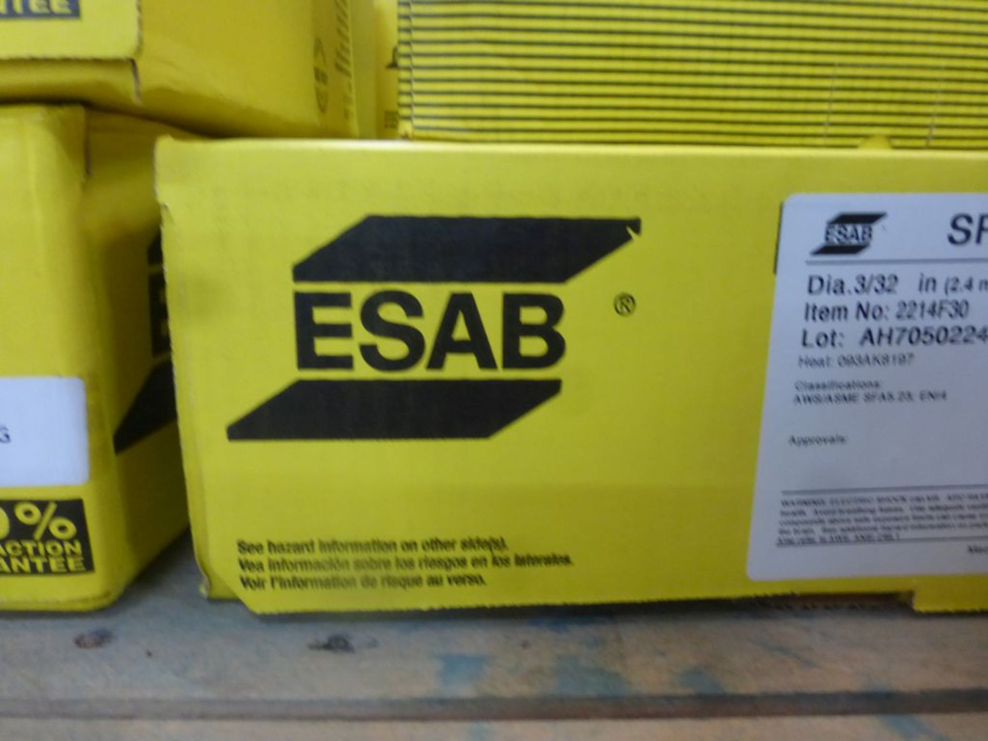 Lot of (8) Boxes of ESAB Welding Wire | SPOOLARCENi4; Item No. 2214F30; Diameter: 3/32"; 65 lbs - Image 9 of 13