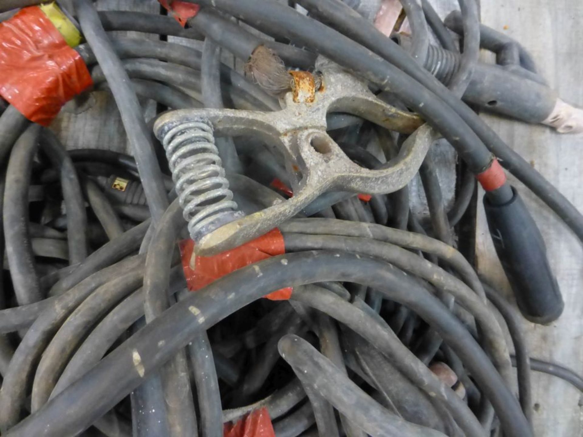 Lot of (10) Stick Set Up Welding Leads | Approx 125 lbs - Image 5 of 7