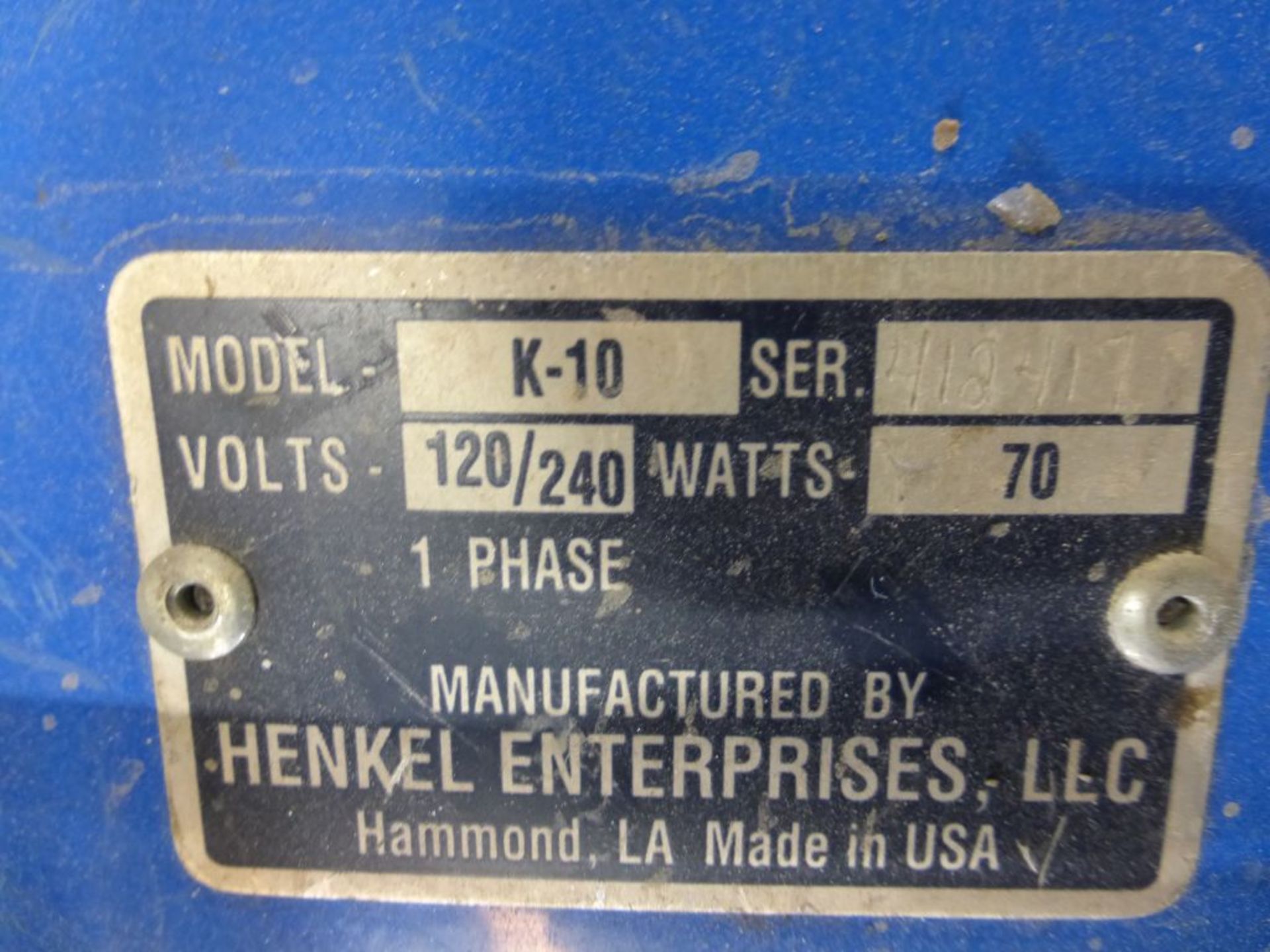 Lot of (2) Henkel Enterprises Rod Ovens | Model No. K-10; 120/240V; 70W - Image 6 of 10