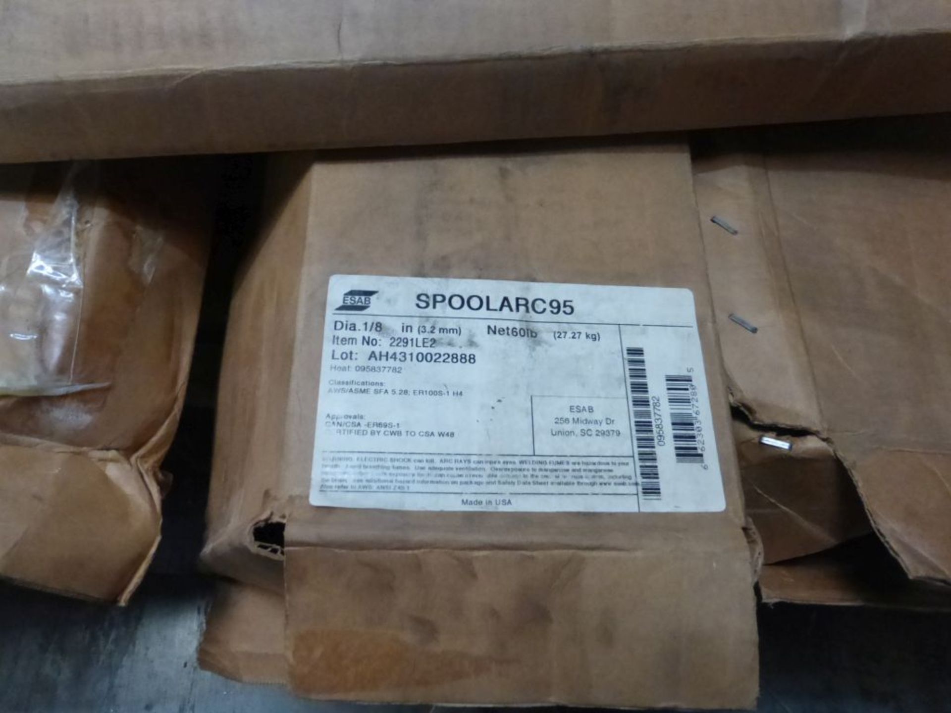 Lot of (6) Boxes of ESAB Spool Arc 95 Welding Wire | (3) Boxes, No. 229ILE9, Diameter: 1/16"; (3) - Image 12 of 13