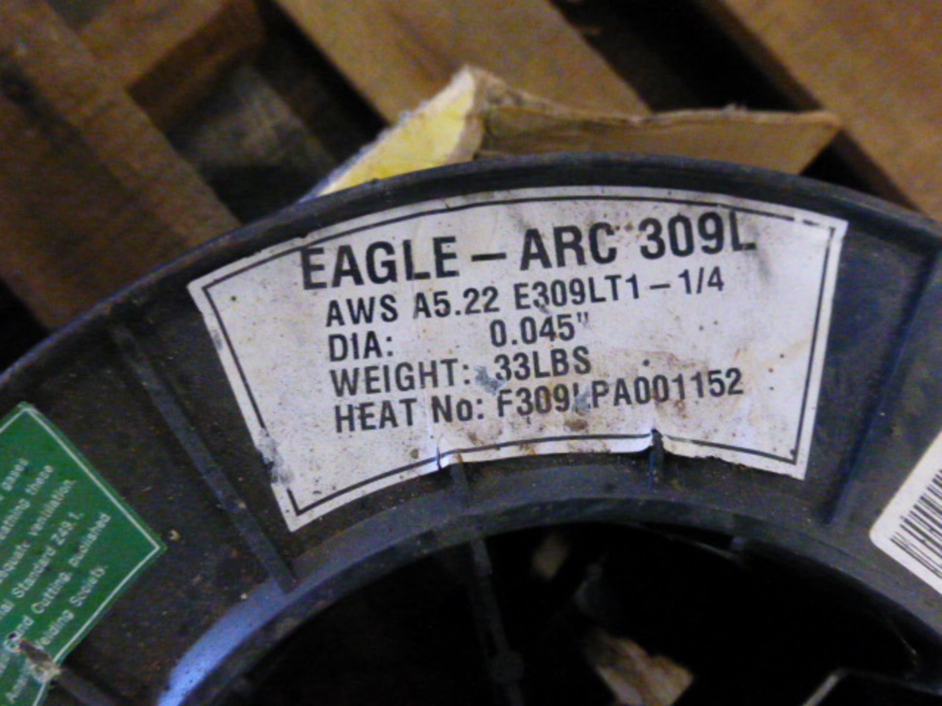 Lot of (2) Rolls of Washington Alloy Co. Eagle Arc 309L Welding Wire | Heat No. F-309LPA001152; AWS: - Image 2 of 5