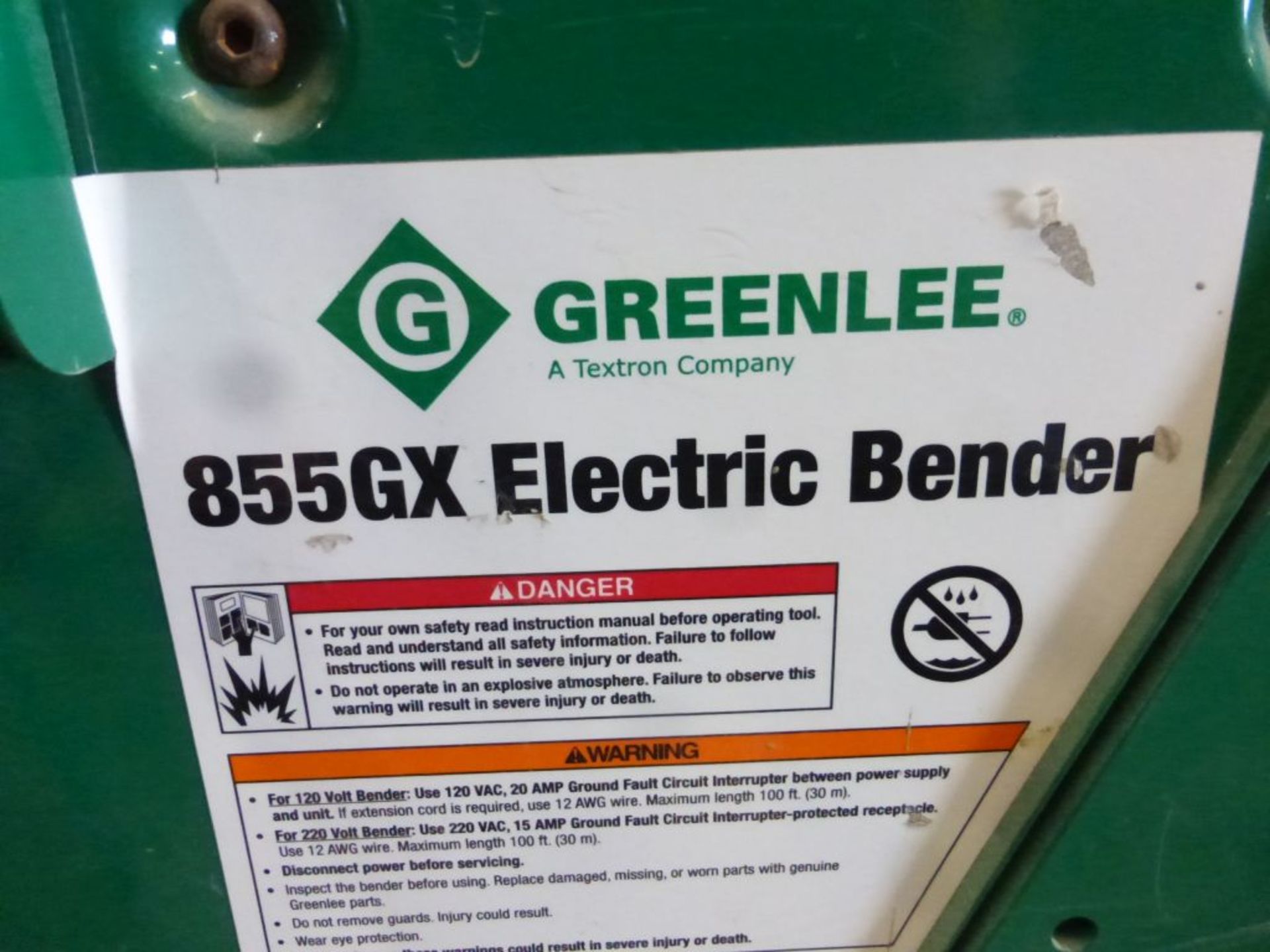 Greenlee 855GX Intellibender Electric Pipe Bender | 120V - Image 11 of 16