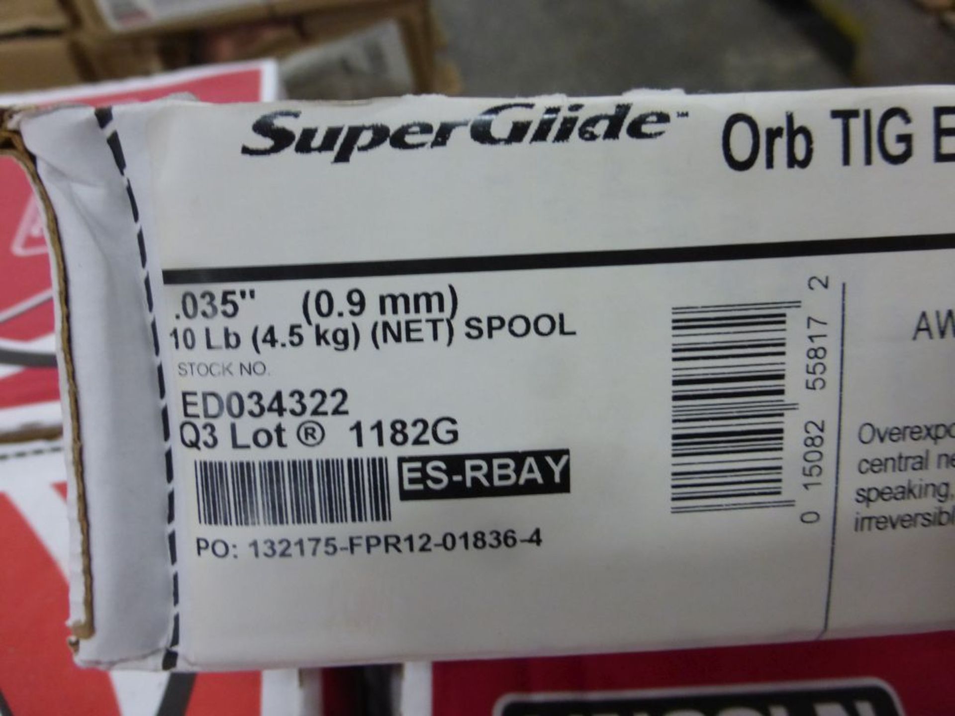 Lot of (24) Spools of Lincoln Electric Super Glide ORB RIG ER801-Ni1 Welding Wire | Model No. - Image 10 of 11