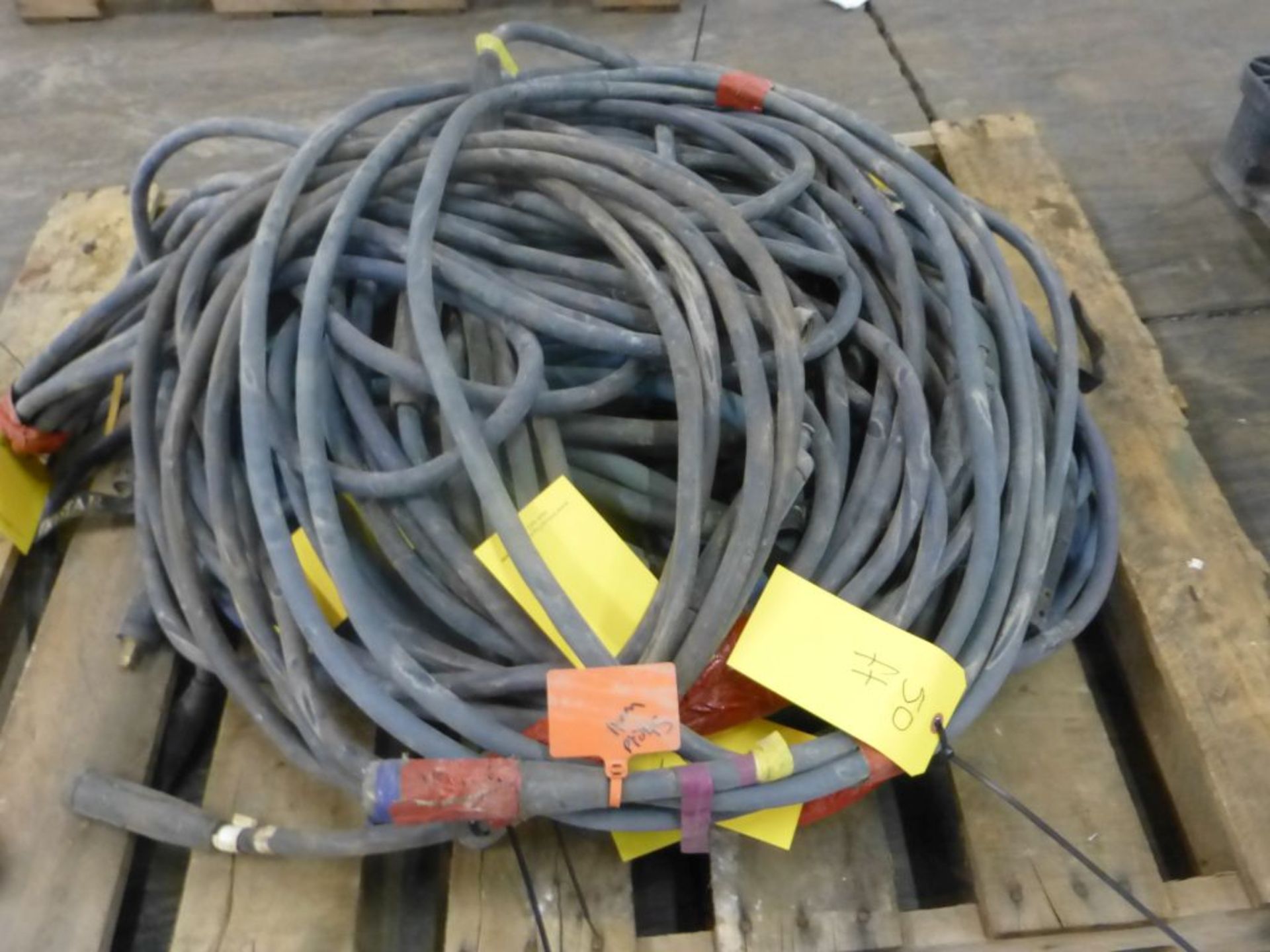 Lot of (10) 50' Welding Leads | 362 lbs; Majority are 2/0 - Image 2 of 6