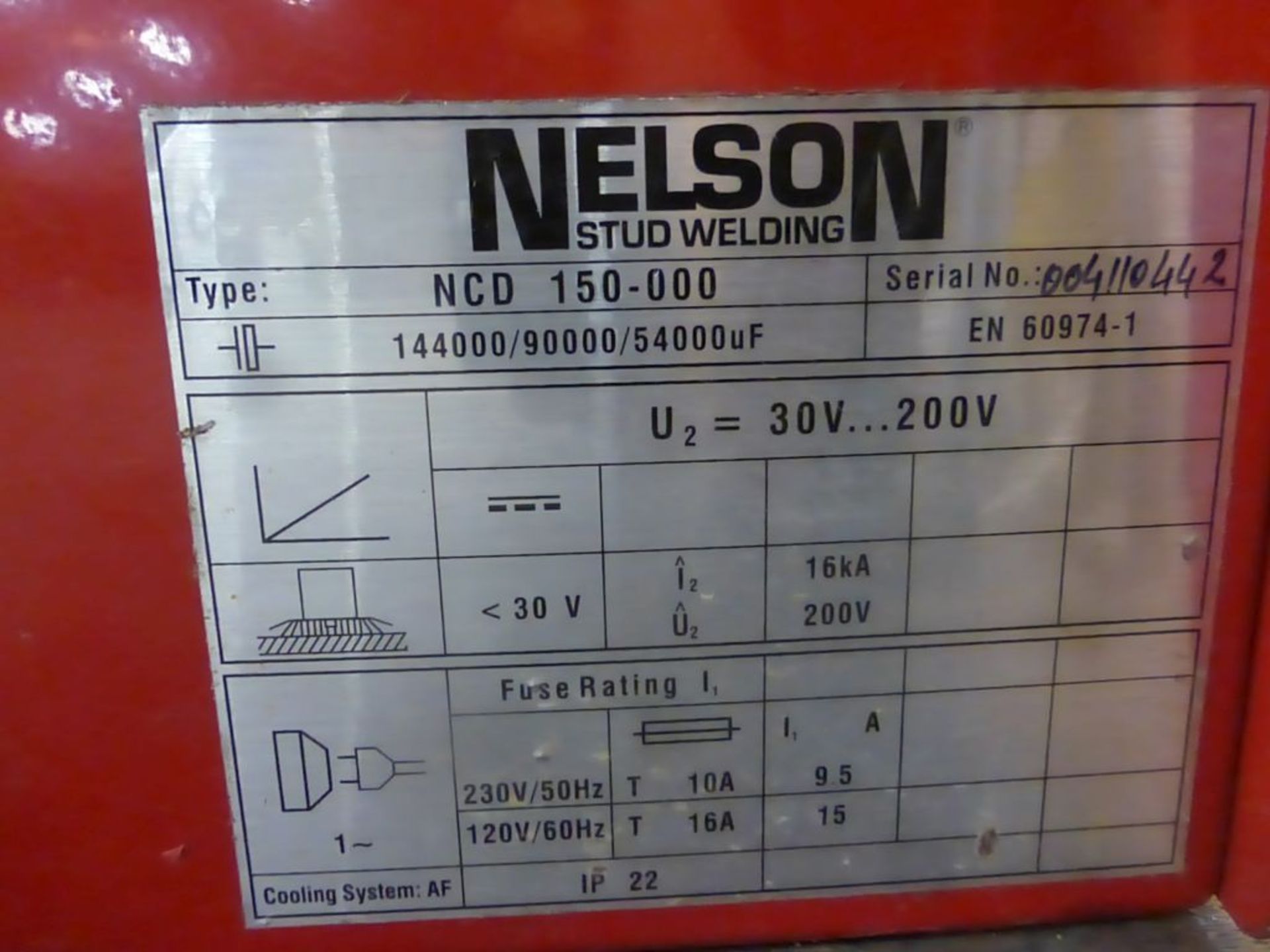 Lot of (3) Assorted Welding Components | (1) Nelson Stud Welder Type: NCD 150-000; (1) Lincoln - Image 12 of 16