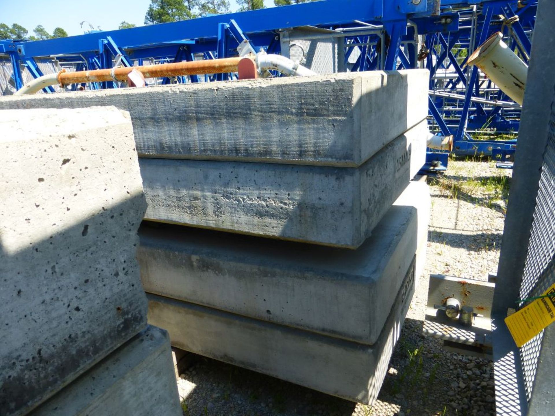 Lot of (4) 15,000 lb Concrete Counterweights | 246"L x 60"W x 12"H