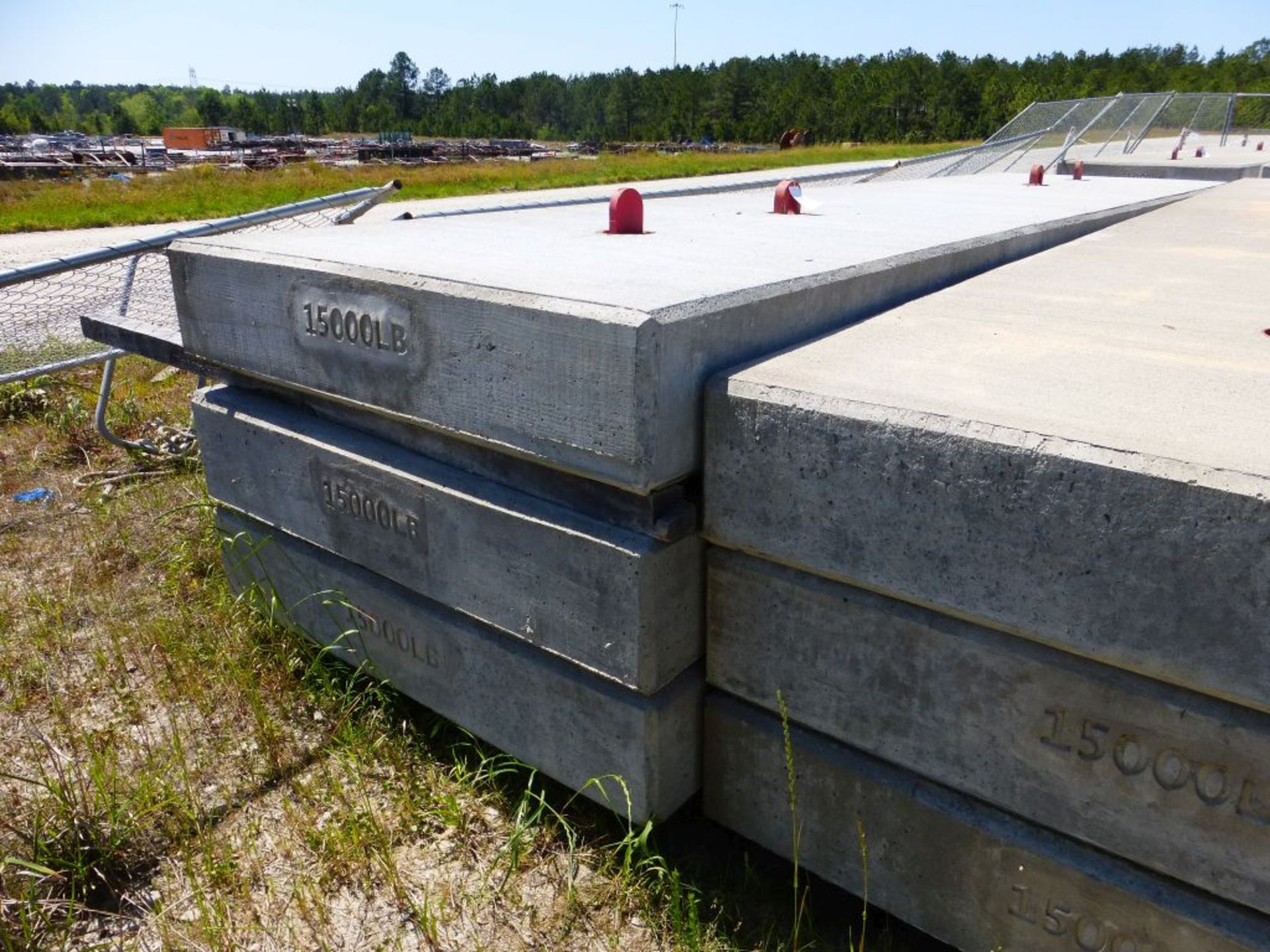 Lot of (3) 15,000 lb Concrete Counterweights | 246"L x 60"W x 12"H