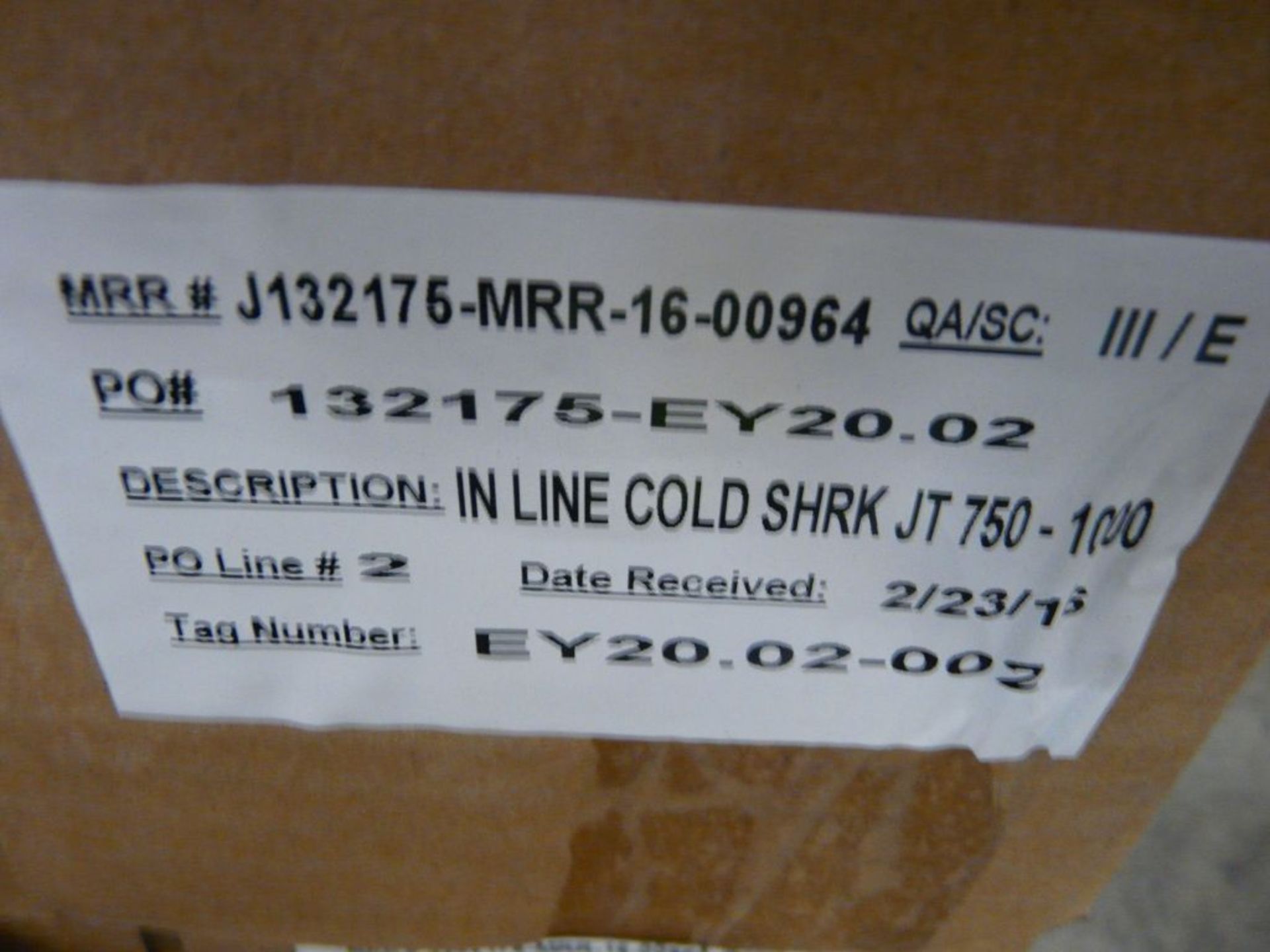 Lot of (2) Boxes of Raychem 15KV Cold Shrinkable In-Line Splice | Part No. CSJA-1524M3; Range: 750- - Image 5 of 5