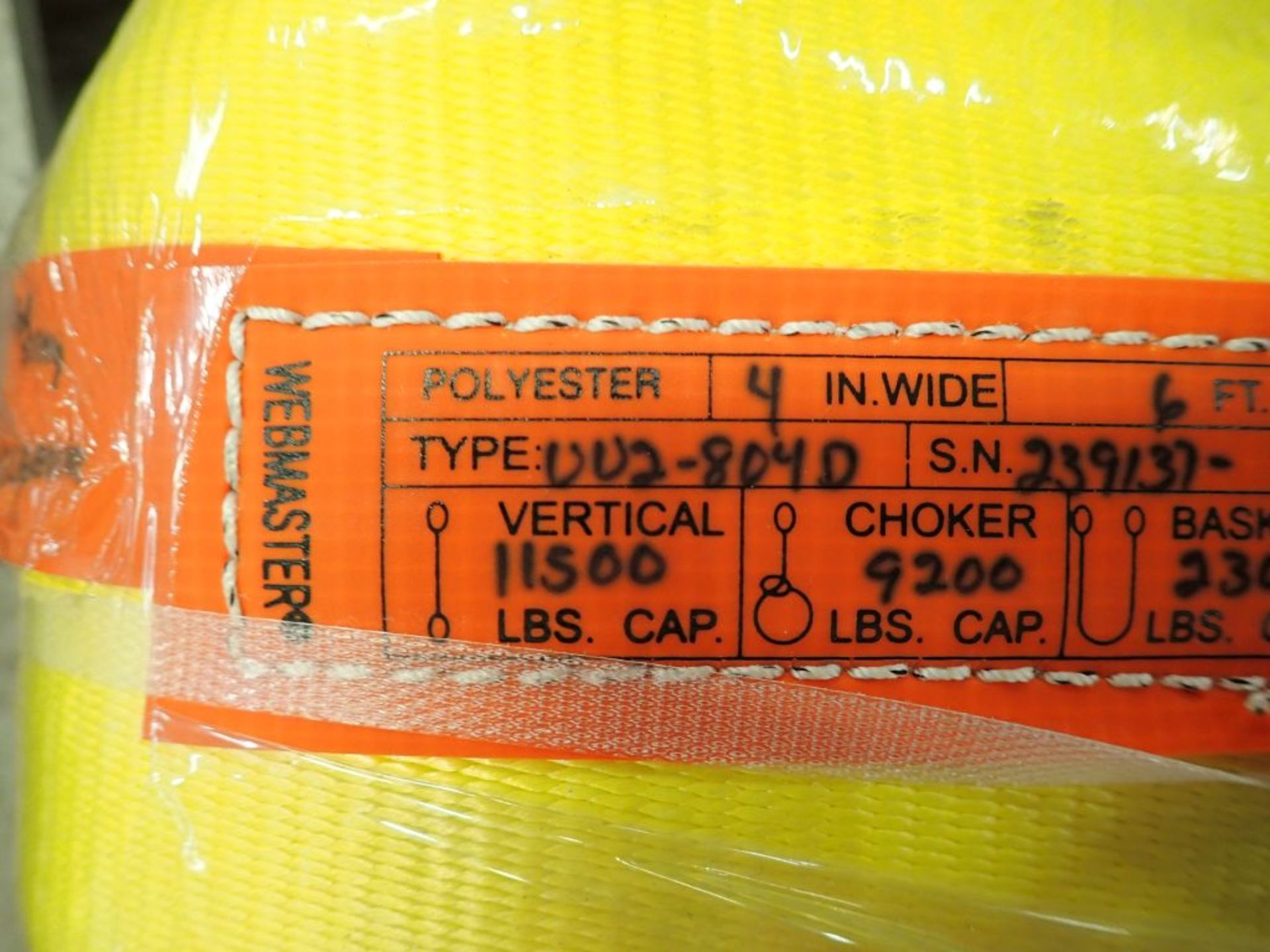 Lot of (6) WebMaster 4" x 6" Unilink 2-Ply Polyester Web Slings | Weight Capacity: 23,000 lbs - Image 7 of 15