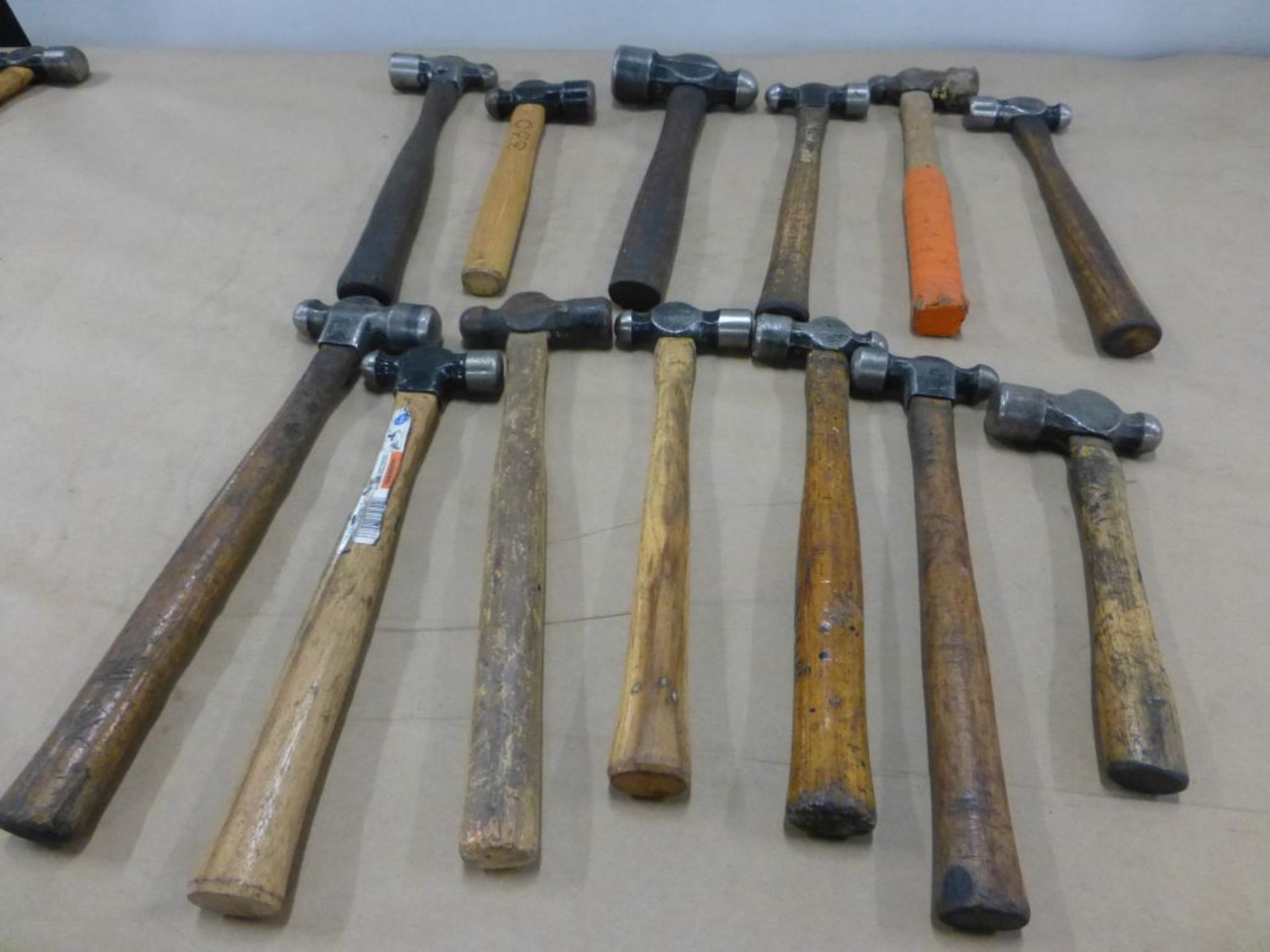 Lot of (13) Assorted Ball Peen Hammers
