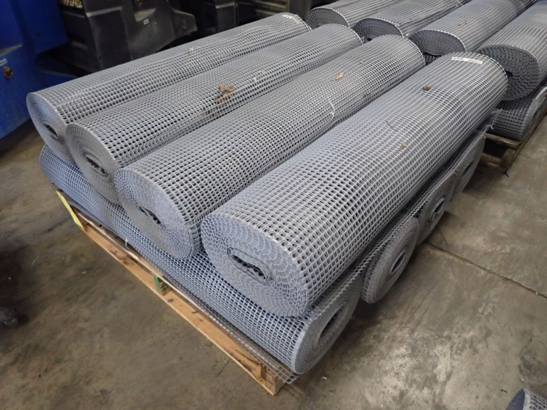 Lot of (8) Rolls of Square Mesh | Part No. SM2048100-GY; Size: 4' x 100'; New Surplus
