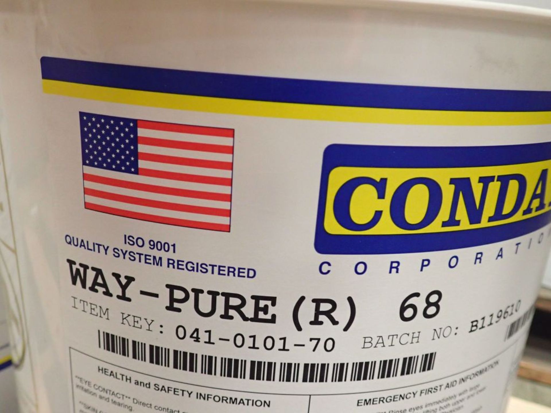 Lot of (4) Containers of 5-Gallon Condat Wire Lubricant | Item Key: 041-0191-70; New Surplus - Image 8 of 12