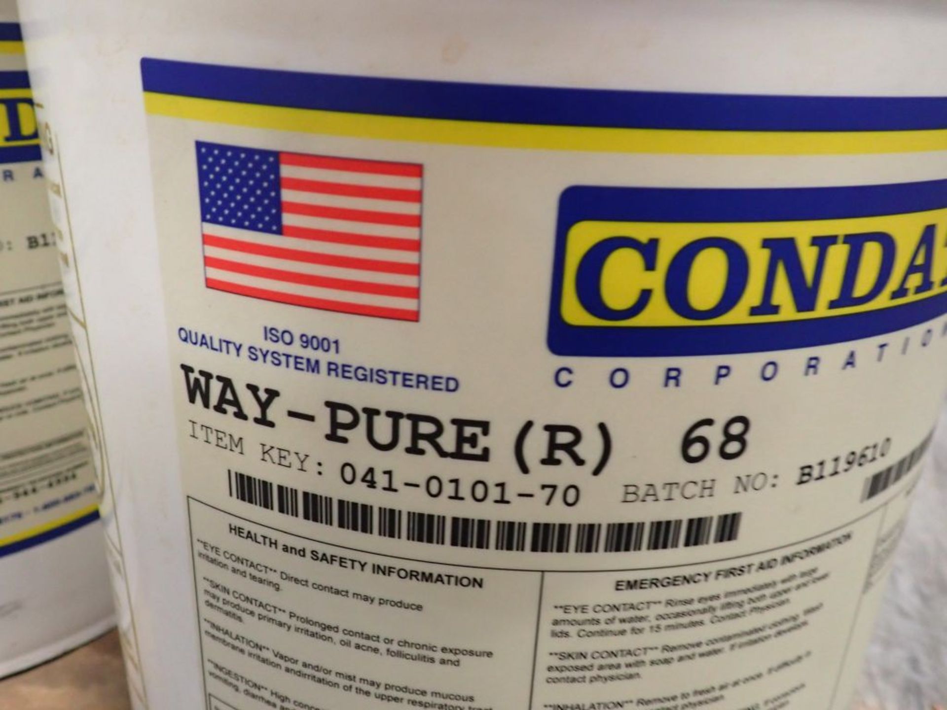 Lot of (4) Containers of 5-Gallon Condat Wire Lubricant | Item Key: 041-0191-70; New Surplus - Image 5 of 12