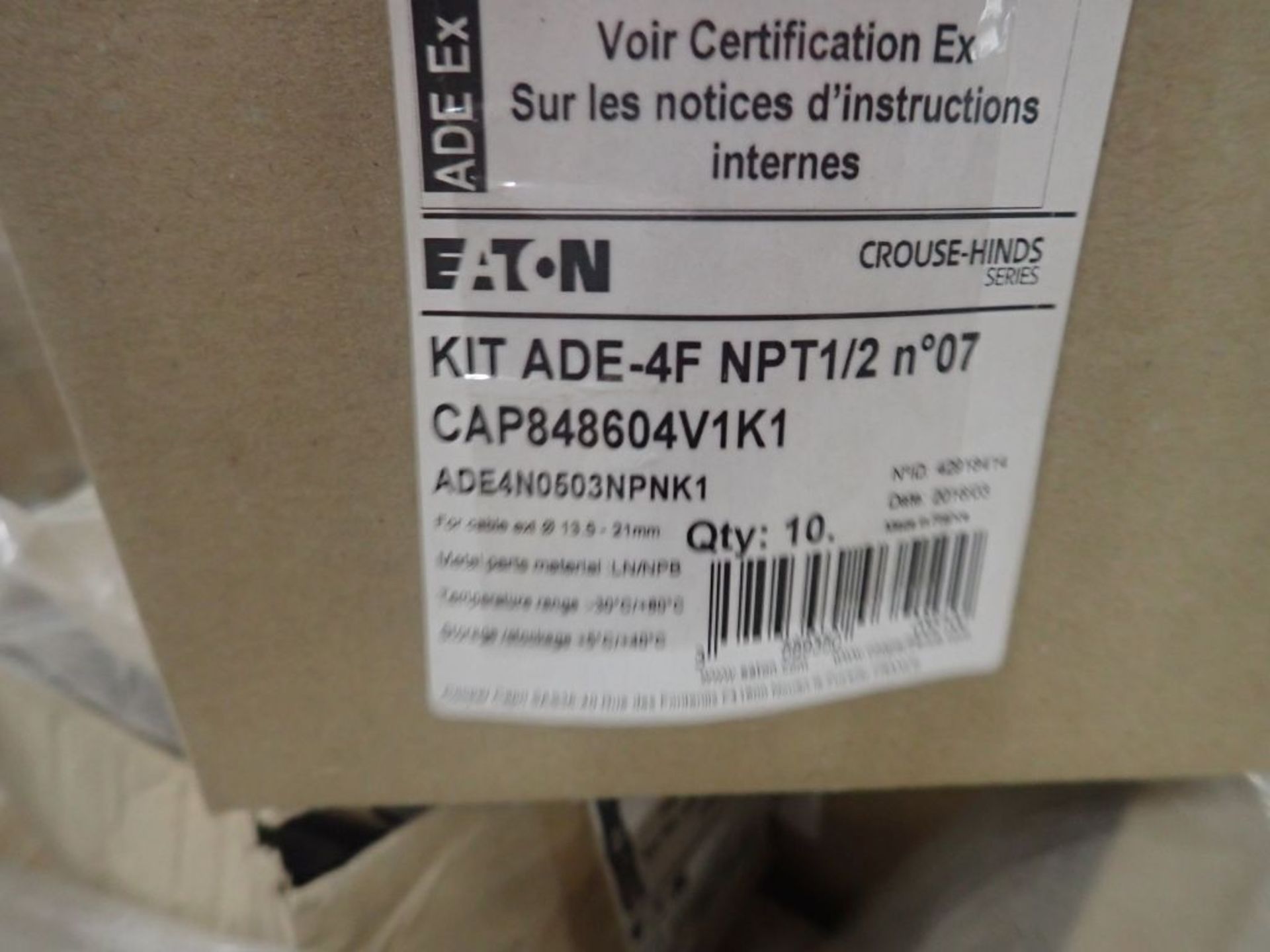 Lot of (800) Eaton Flameproof Cableglands | Model No. CAP848674V1K1; For Cable 07-12mm; New Surplus - Image 5 of 16