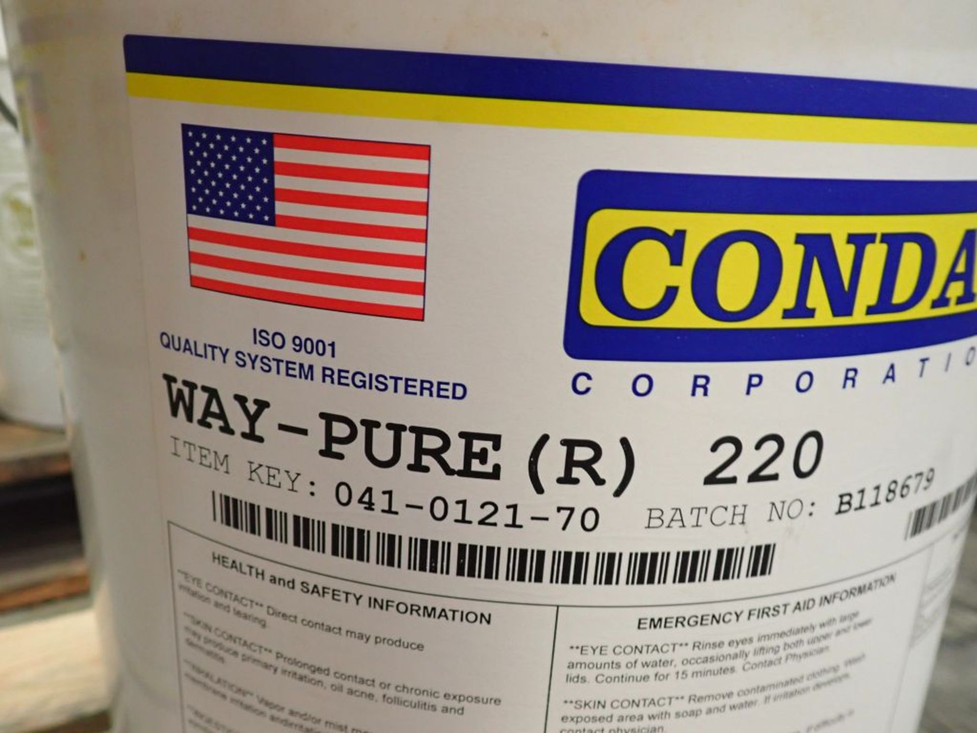 Lot of (4) Containers of 5-Gallon Condat Wire Lubricant | Item Key: 041-0191-70; New Surplus - Image 11 of 12