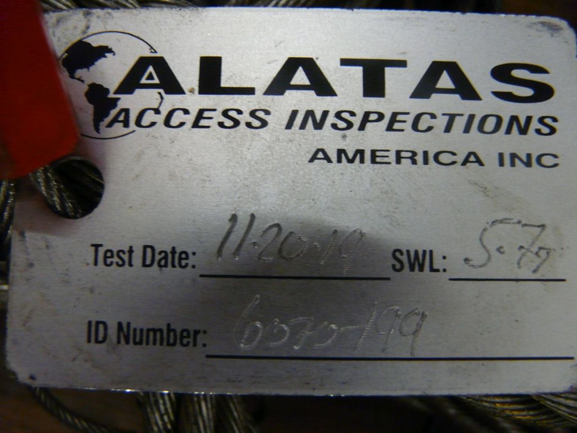 Lot of (4) Alatas Rigging Cables | 25' x 1" - Image 3 of 3