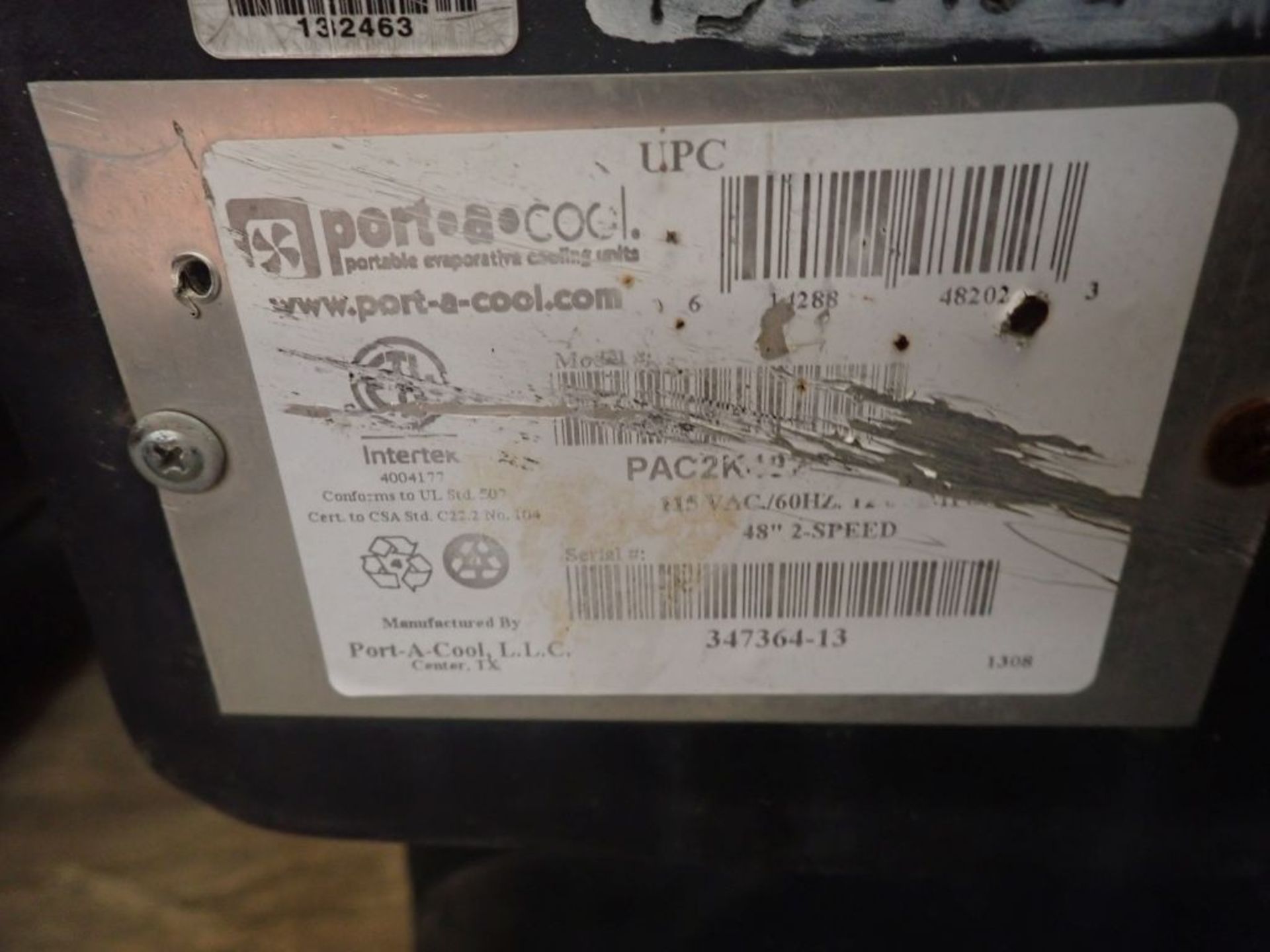 Port-A-Cool Water Cooled Shop Fan | Model No. PAC2K4825; 12A; 48" 2-Speed - Image 5 of 6