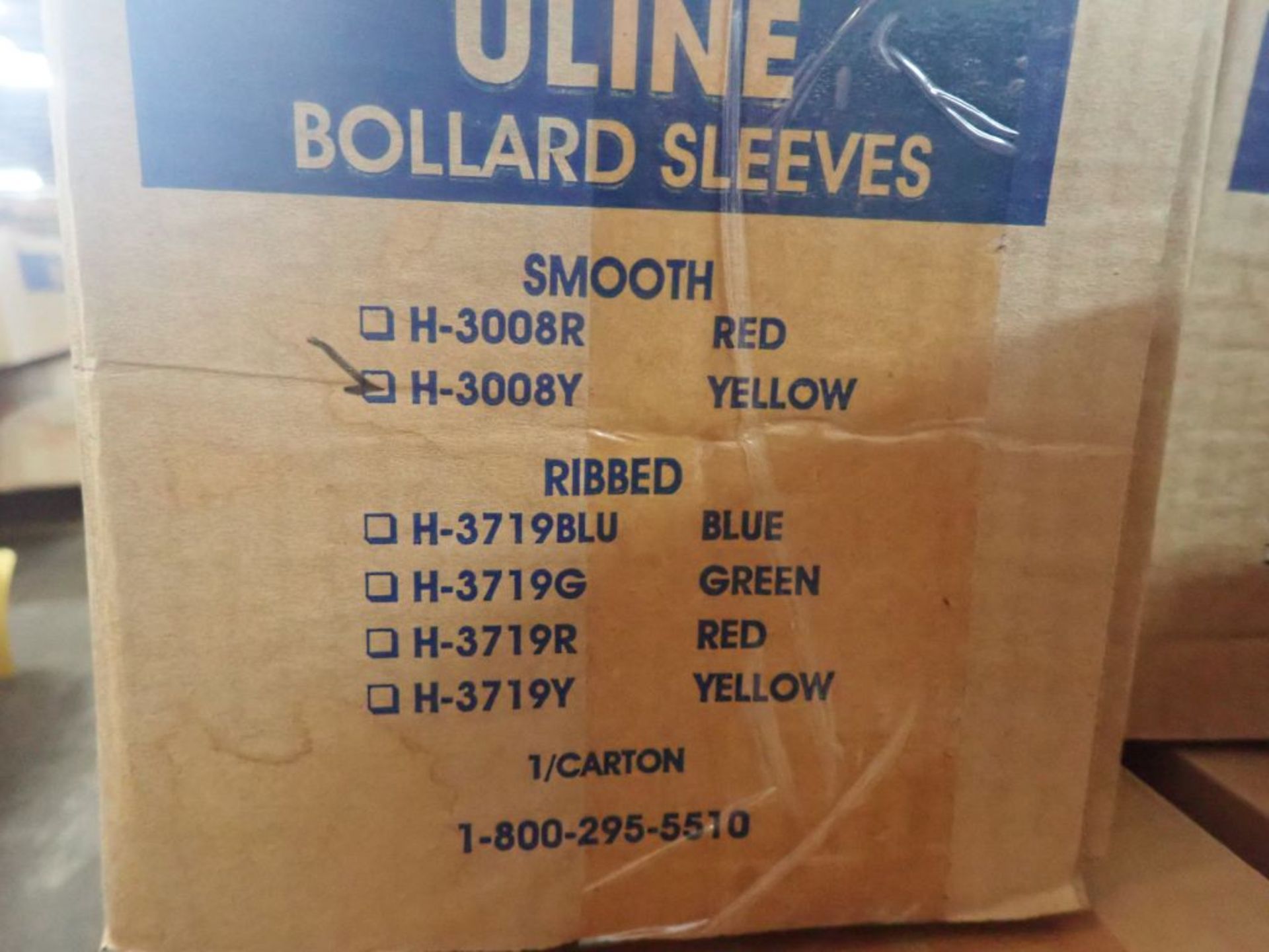 Lot of (10) Uline Bollard Sleeves | Part No. H-3008Y; New Surplus - Image 2 of 2