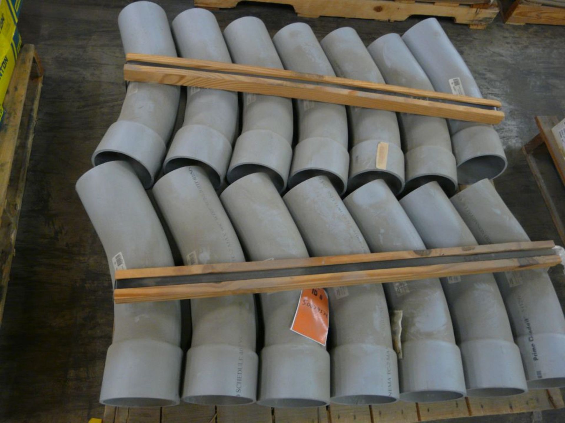 Lot of (14) Ridgid Gray PVC Conduit Pieces | Part No. 5 SCH 40 30D STD R; UA6APB