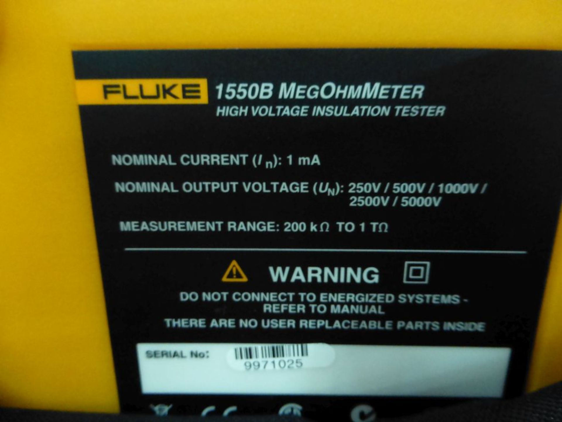 Fluke MegOhm Meter | Model No. 1550B; 85-250V - Image 8 of 8