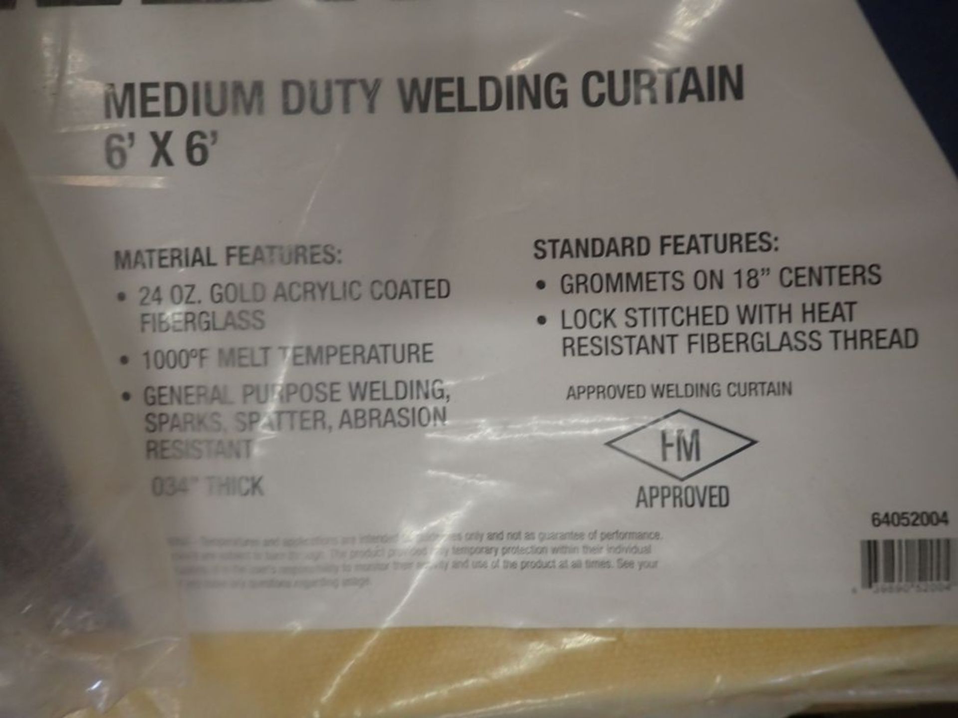 Lot of Assorted Components | Includes:; Radnor Medium Duty Welding Curtains, 6 x 6, 6 x 8; Radnor - Image 15 of 21