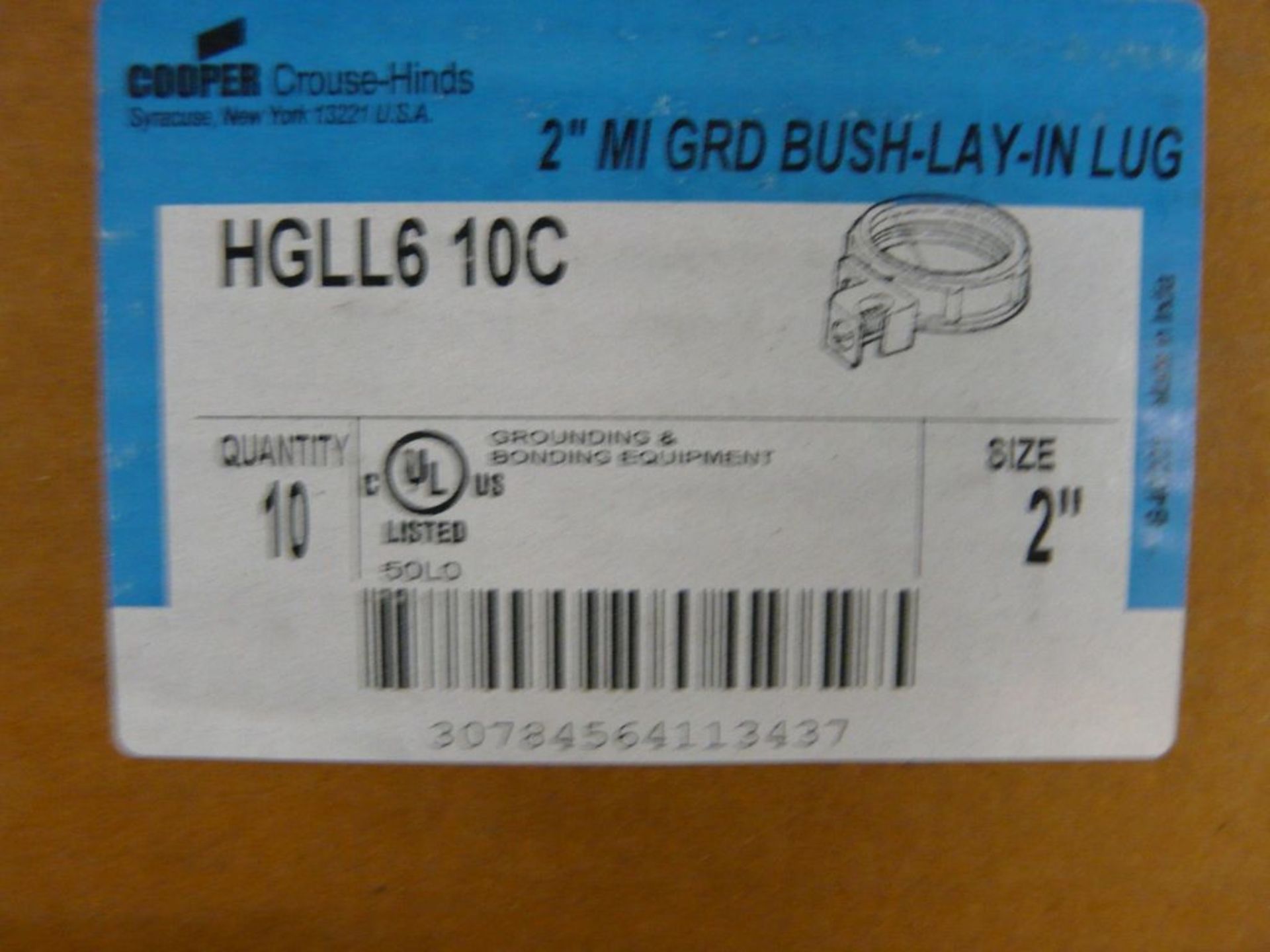 Lot of Approx (750) Cooper 2" Ground Bushing Lay in Lugs | Part No. HGLL610C; New Surplus - Image 3 of 5