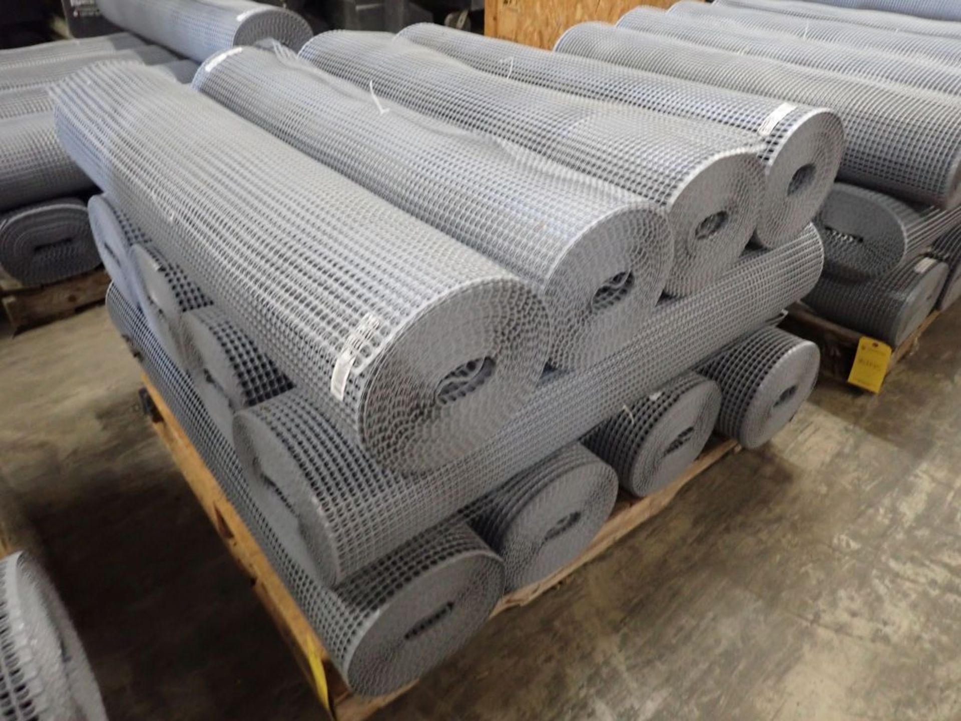 Lot of (12) Rolls of Square Mesh | Part No. SM2048100-GY; Size: 4' x 100'; New Surplus