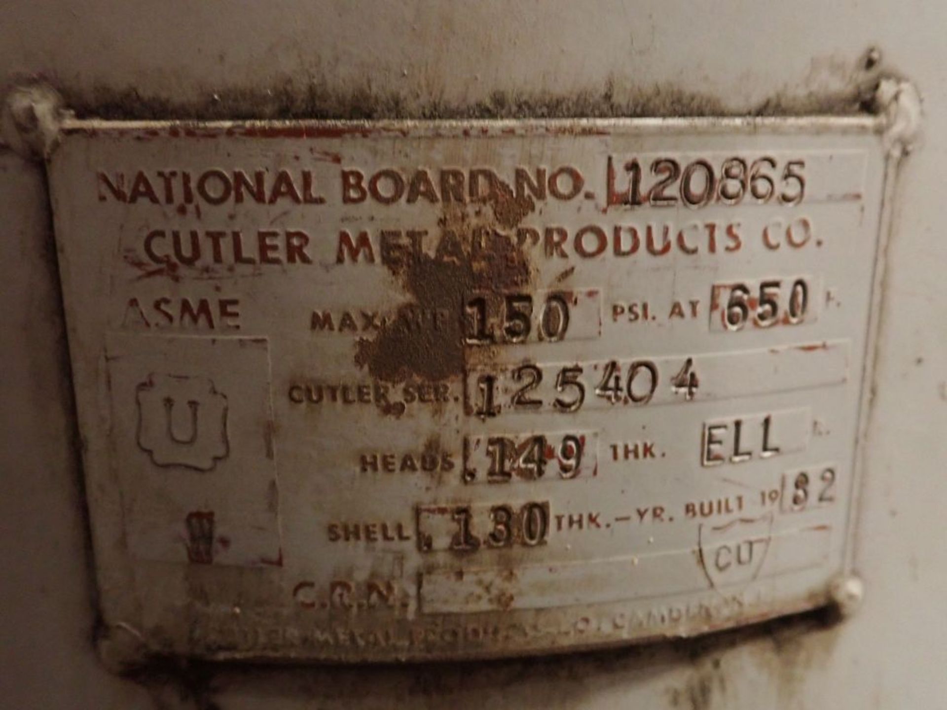 Culter Metal Products Air Tank | Natl Board No. 120865 - Image 4 of 7