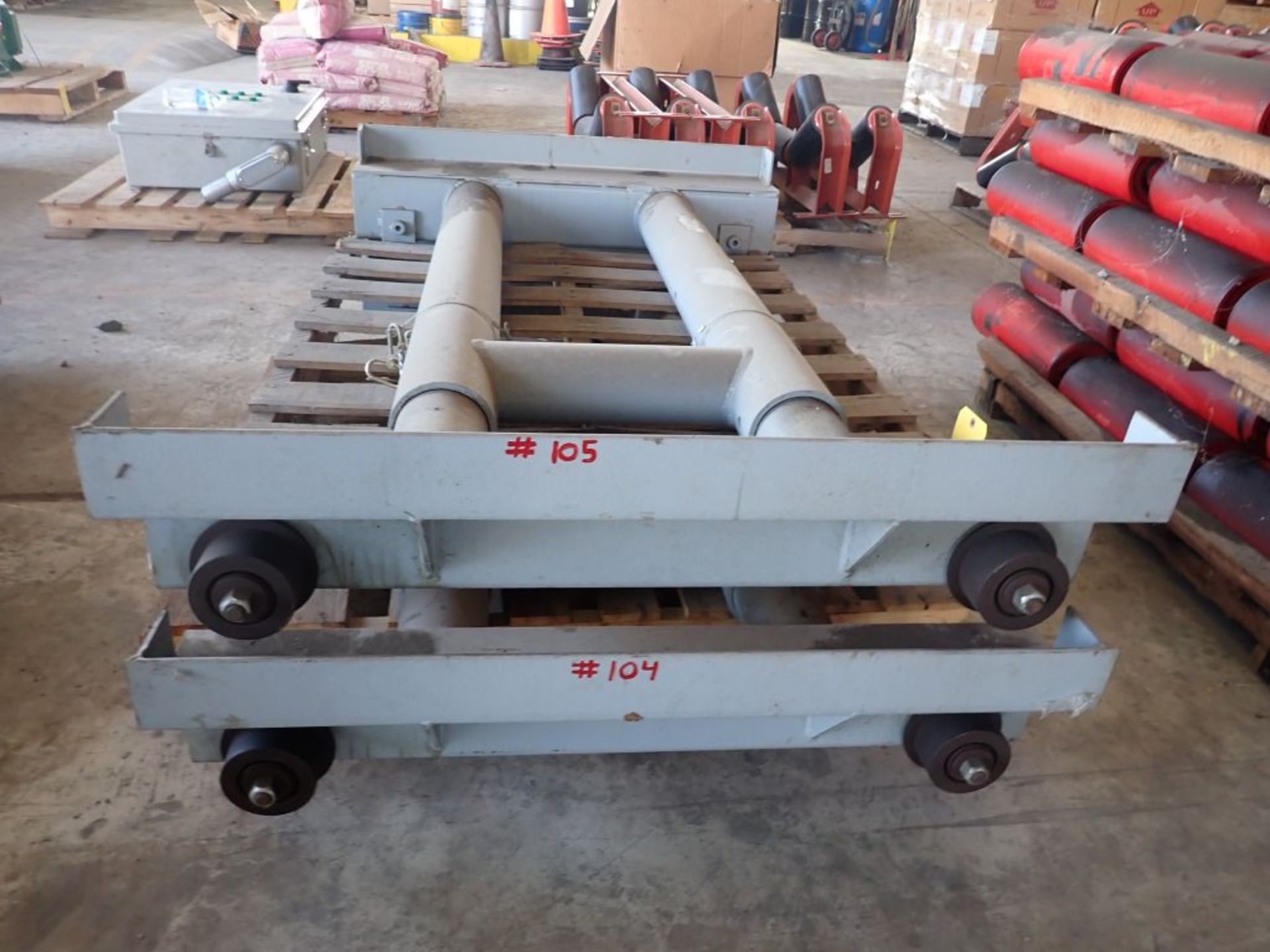 Lot of (2) Adjustable Rail Rollers - Image 5 of 10