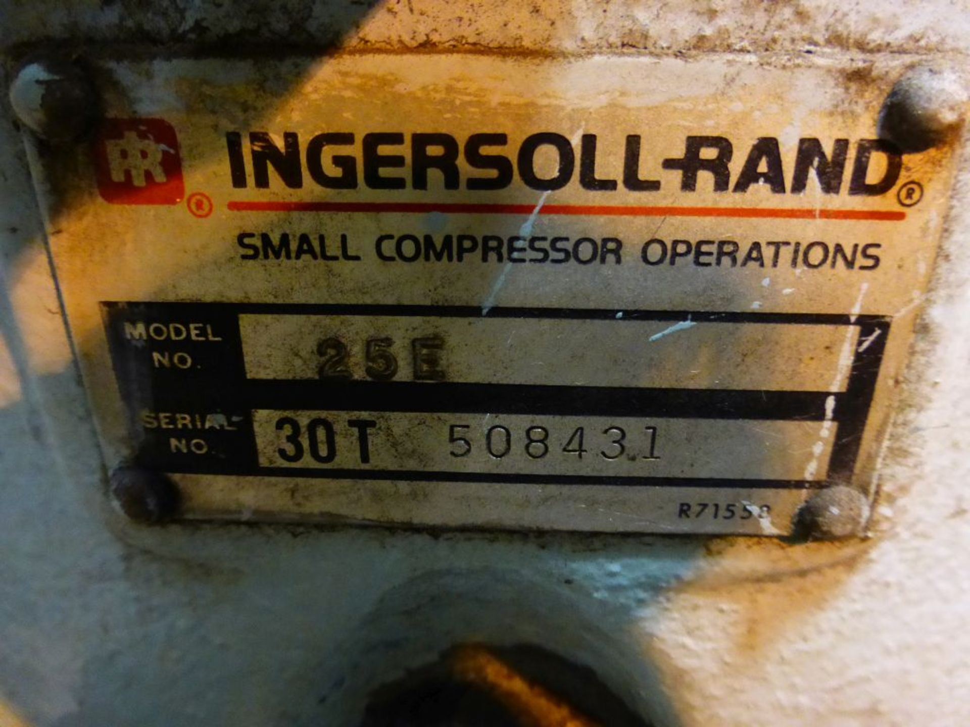 Ingersoll Rand Air Compressor | Model No. 25E; 25 HP - Image 6 of 7