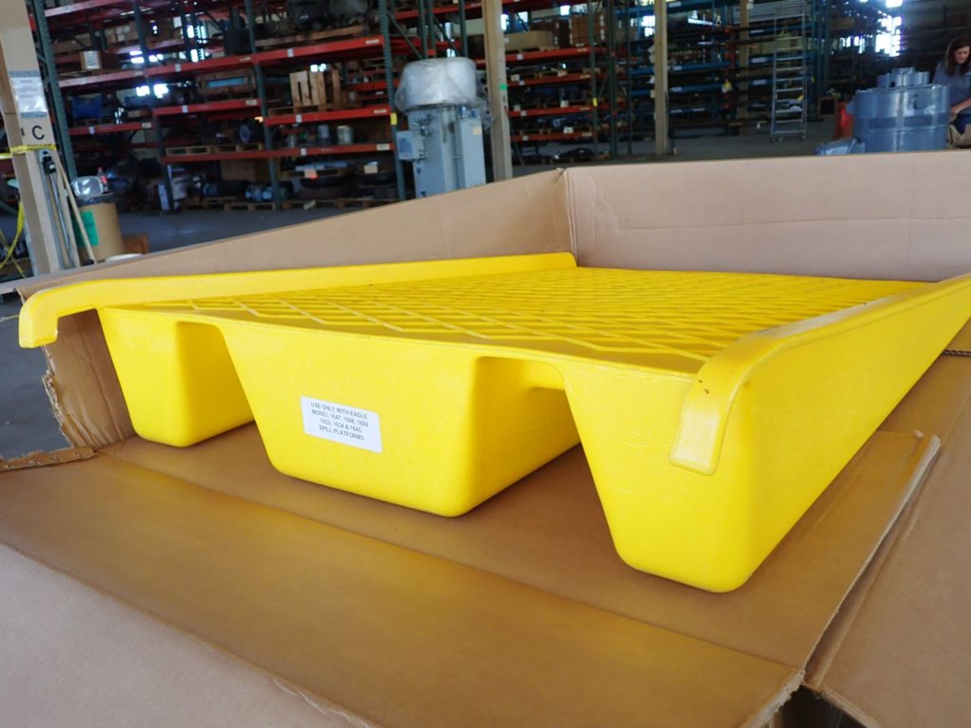 Lot of (4) Eagle Spill Containment Poly Pallet Yellow Ramps | Part No. 1689 - Image 6 of 11