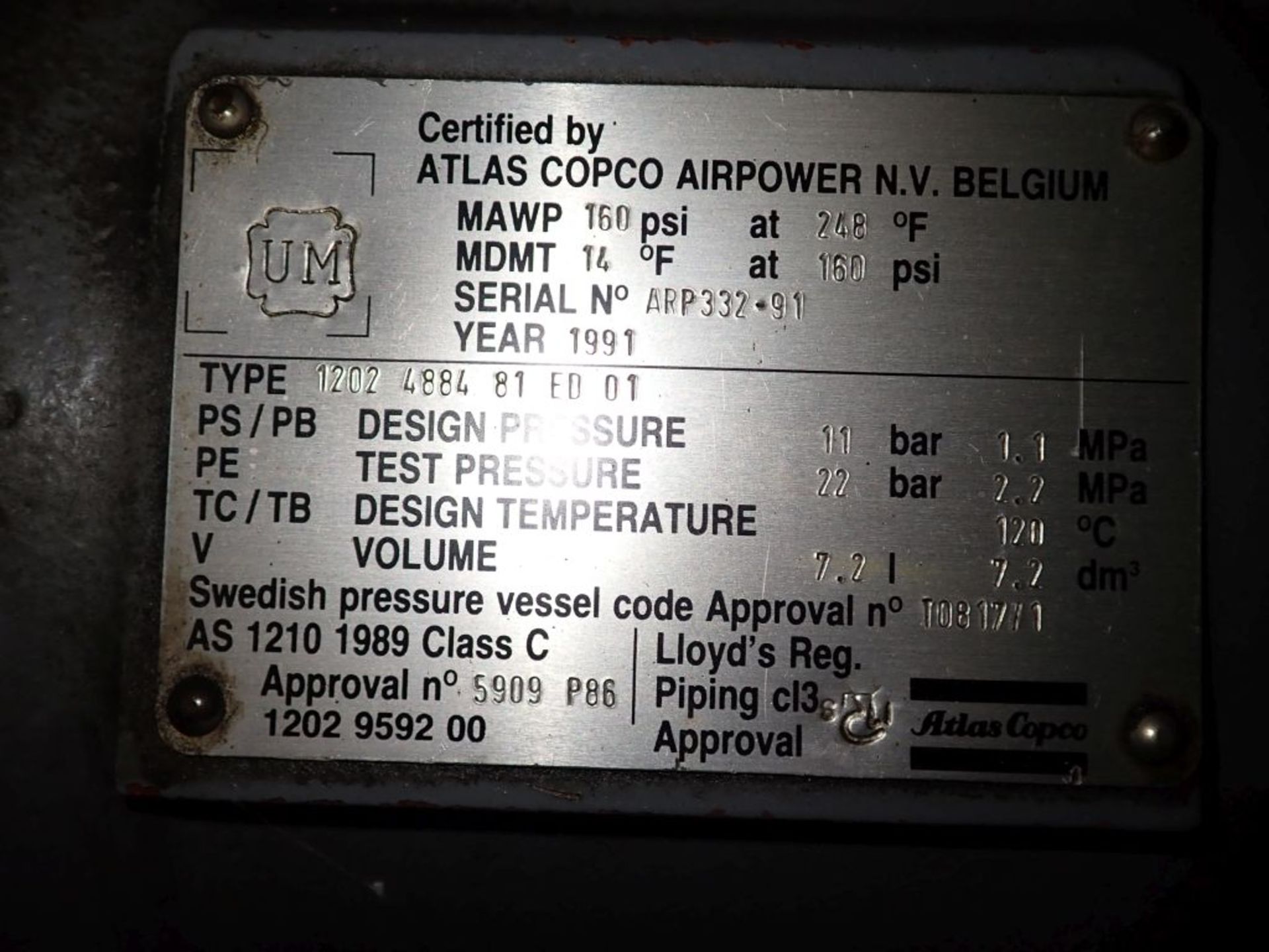 Atlas Copco Oil Free Compressor | Includes:; GE 500 HP Motor, Model No. 5K509AN2481M; 500 HP; 4160V; - Image 27 of 34