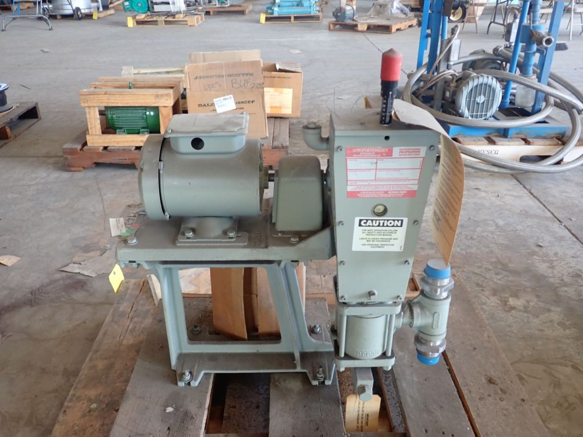 Lot of (1) Pump and (1) Motor | (1) Proporitoreers Propsuperb Metering Pump, Model No. 1721-62-9517; - Image 4 of 10