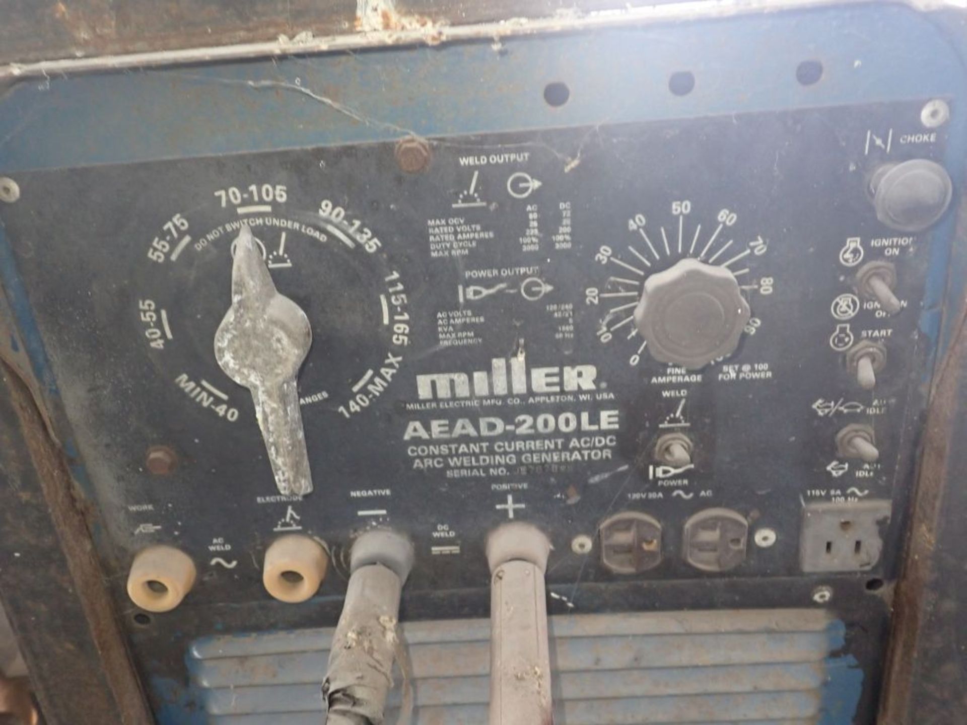 Miller Welding Generator AC/DC AEAD-200LE | Wield Output: 25V, 2000 RPM; Power Outage: 120/420V, - Image 5 of 14